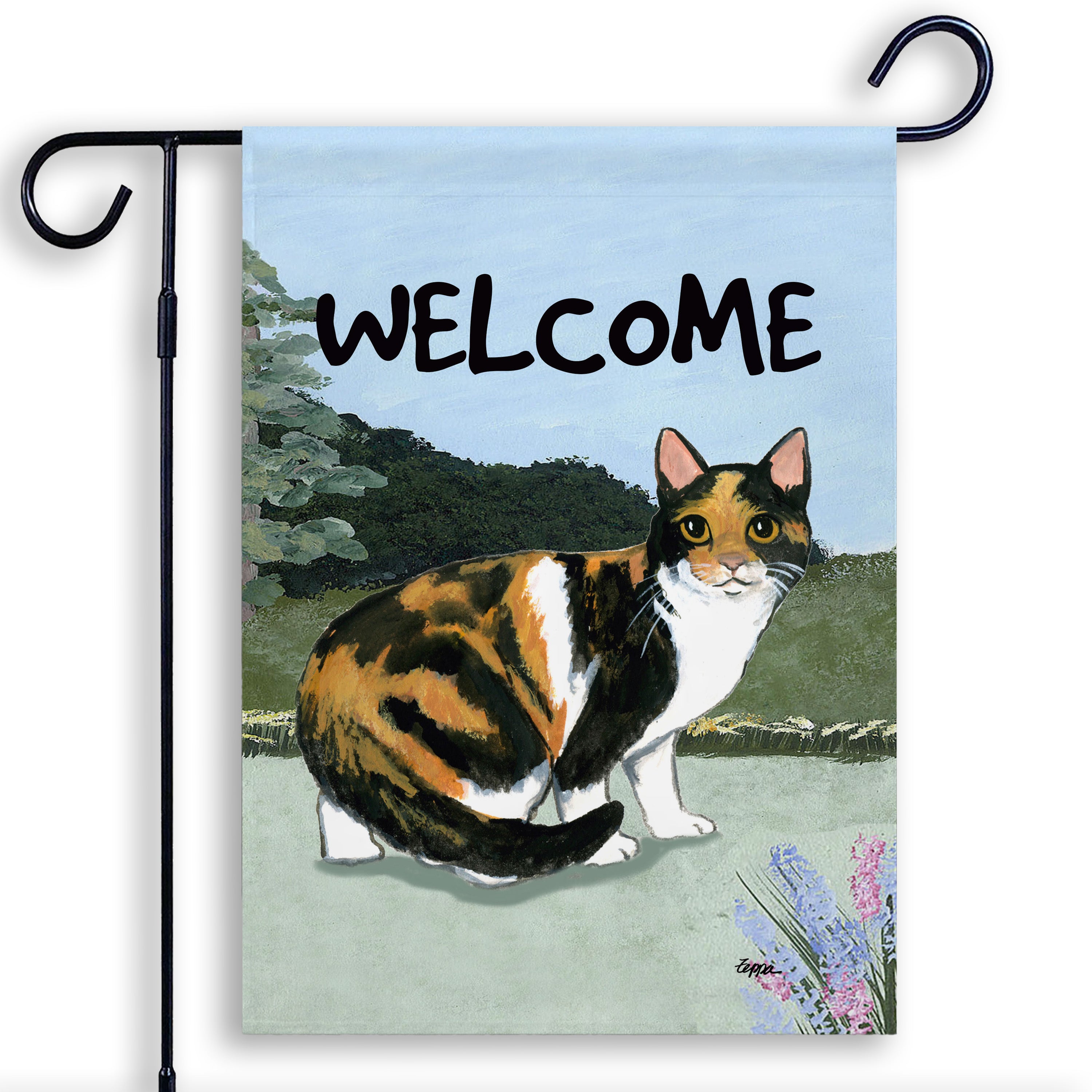Calico Cat Garden Flag