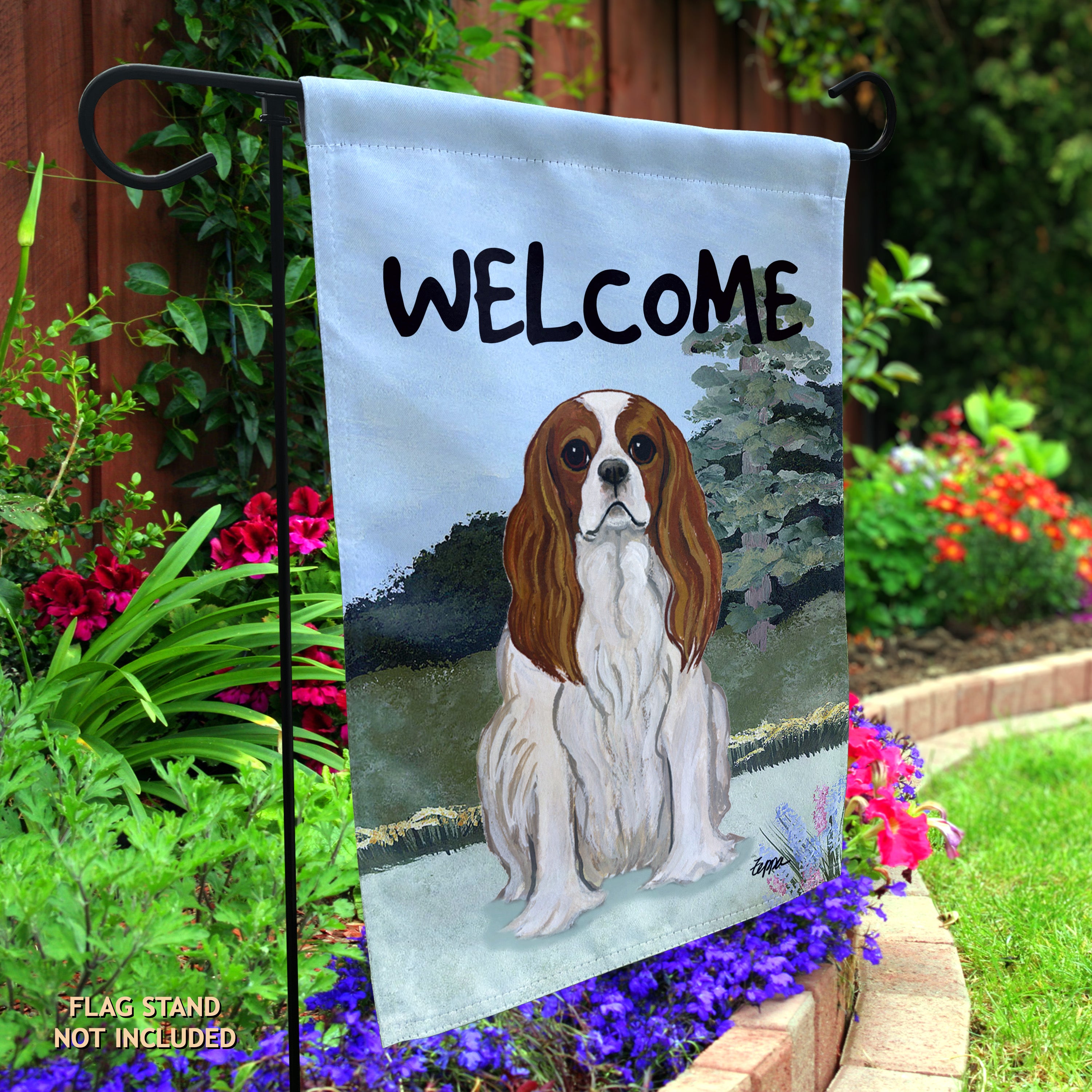 Cavalier King Charles Spaniel Garden Flag