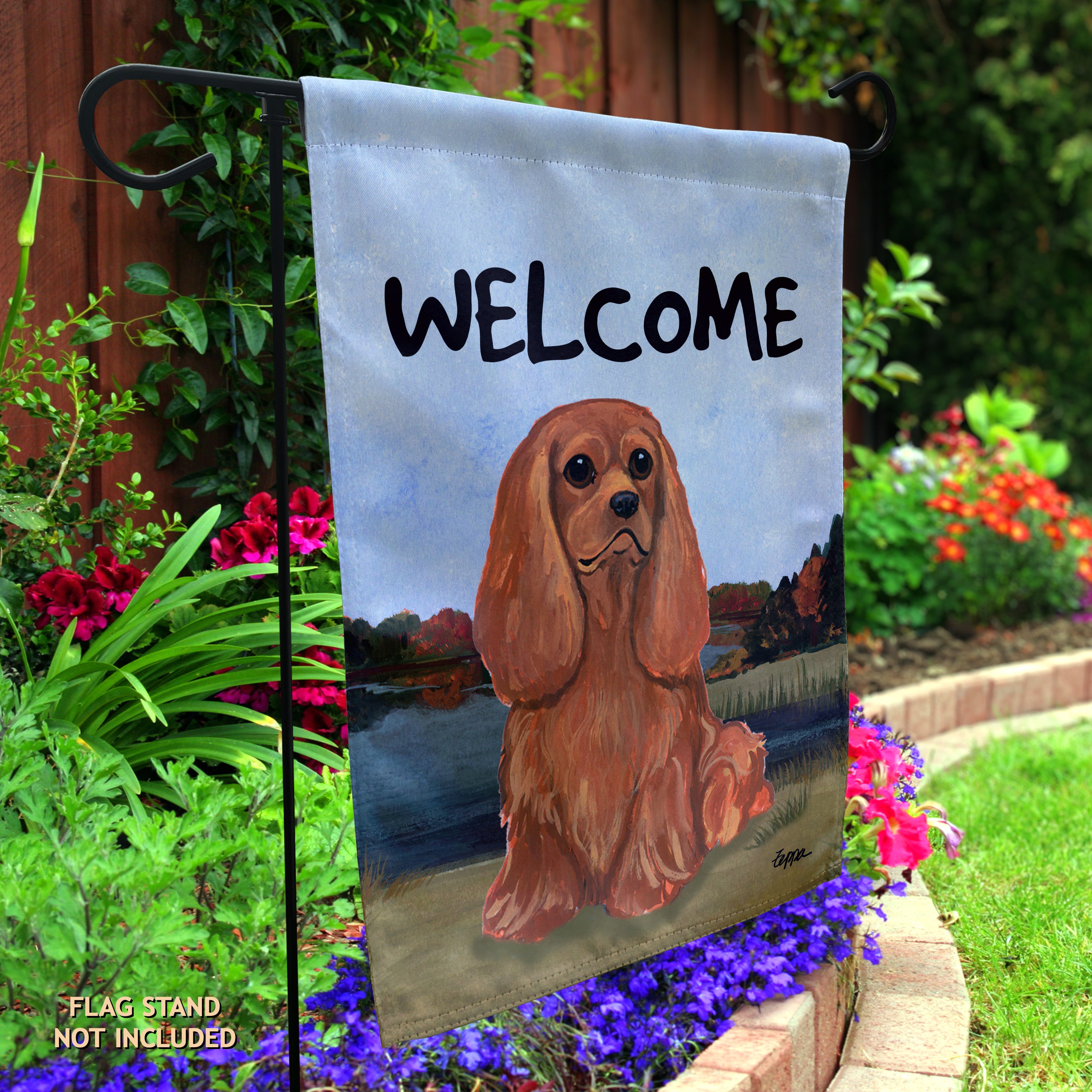 Cavalier King Charles Spaniel Garden Flag