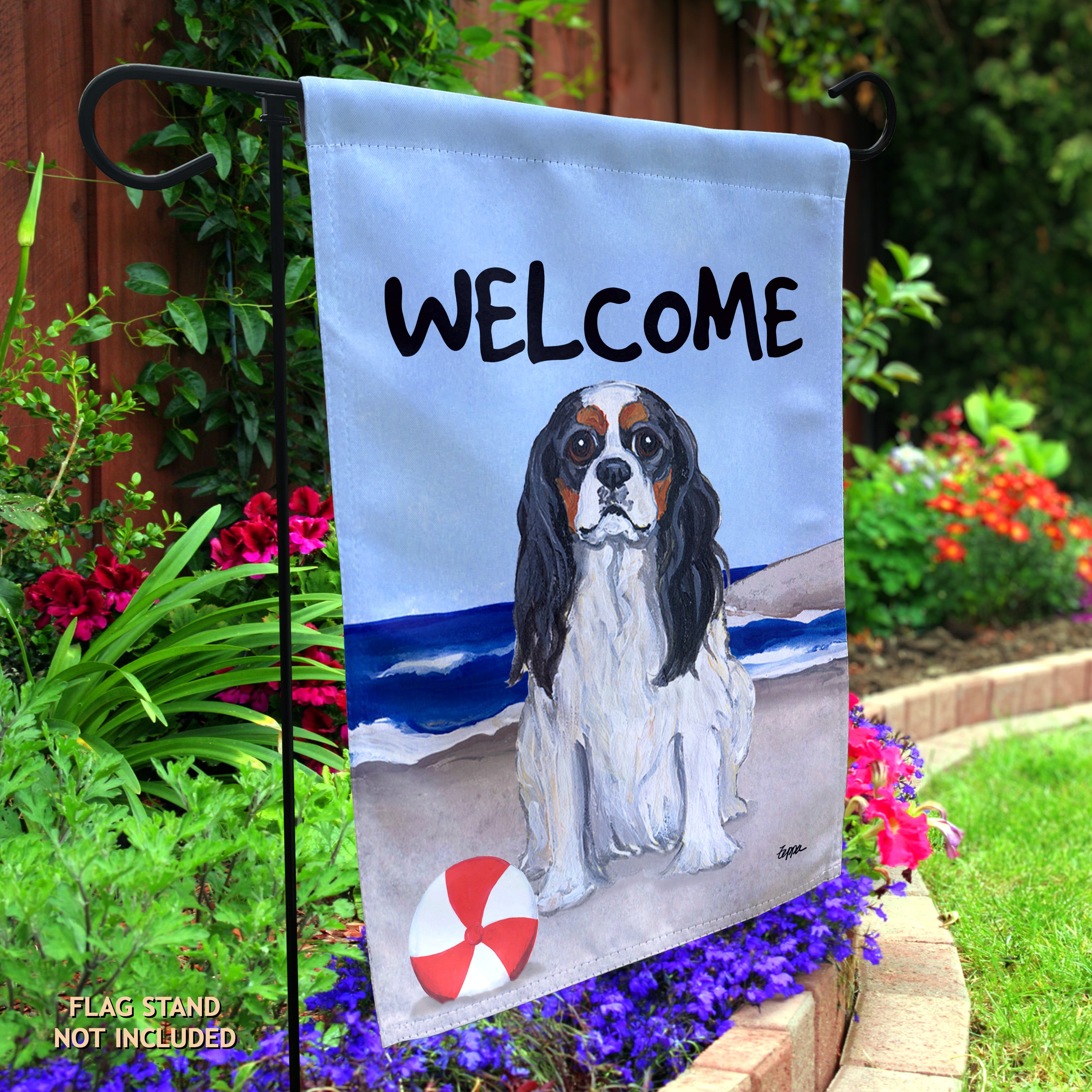 Cavalier King Charles Spaniel Garden Flag
