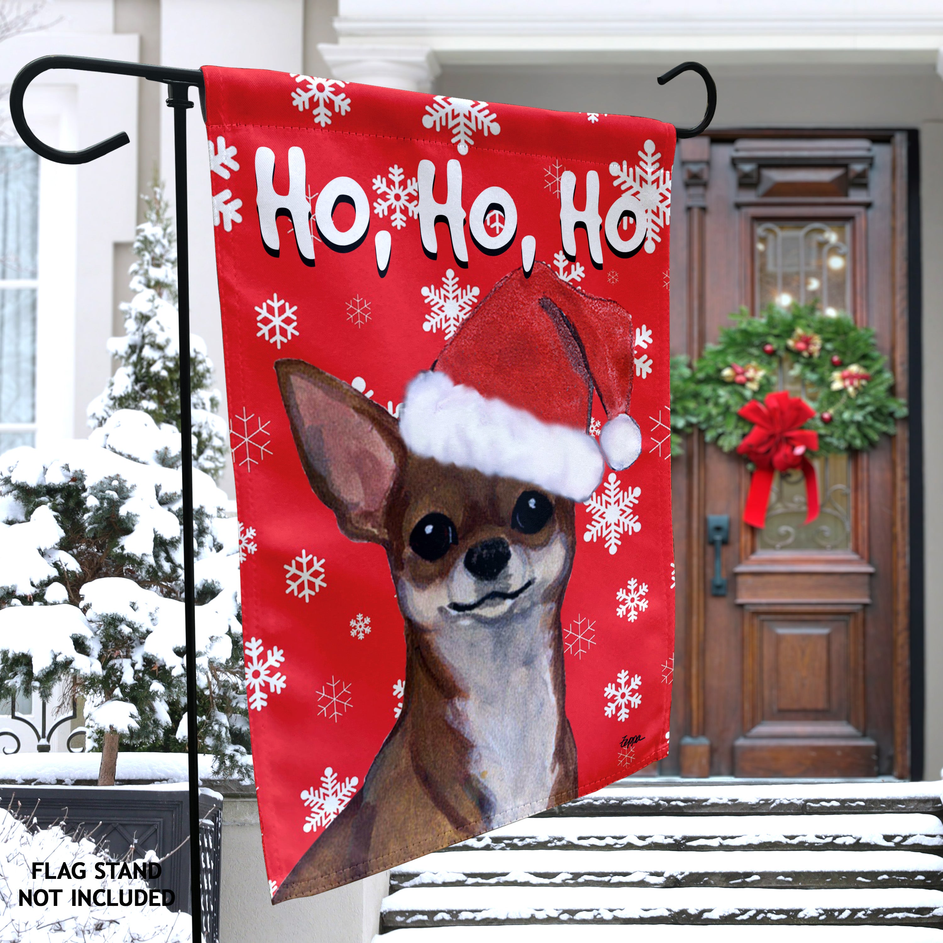 Chihuahua Christmas Garden Flag