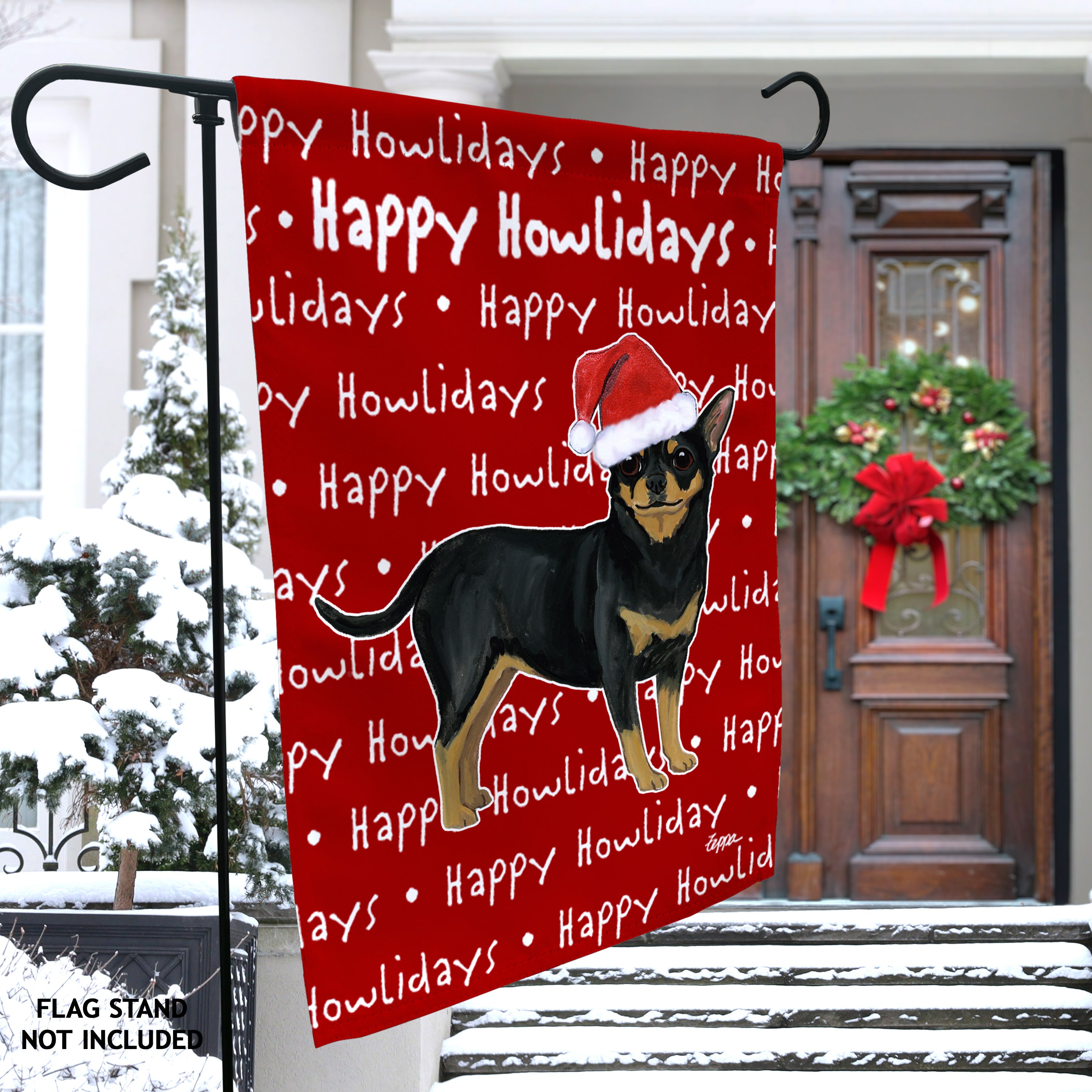 Chihuahua Christmas Garden Flag