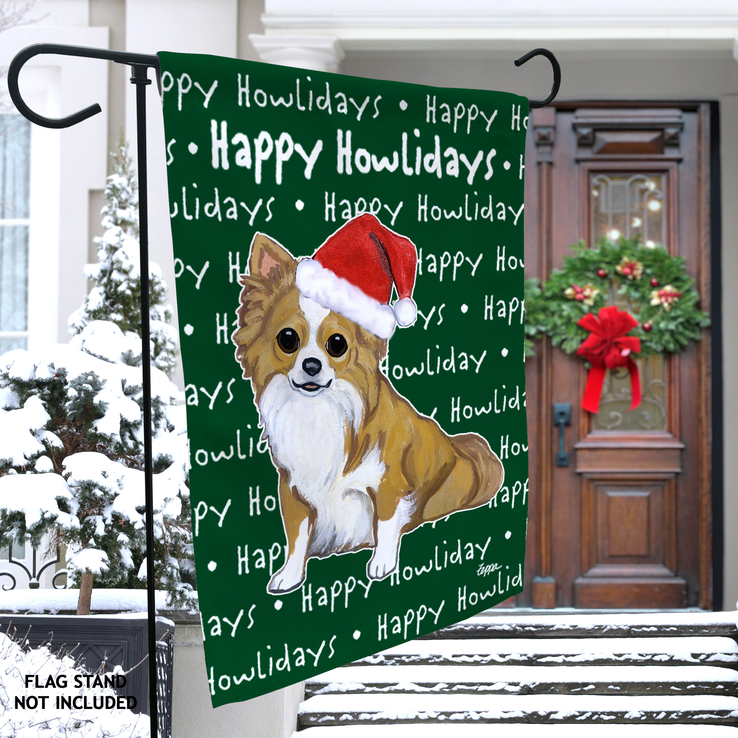 Chihuahua Christmas Garden Flag