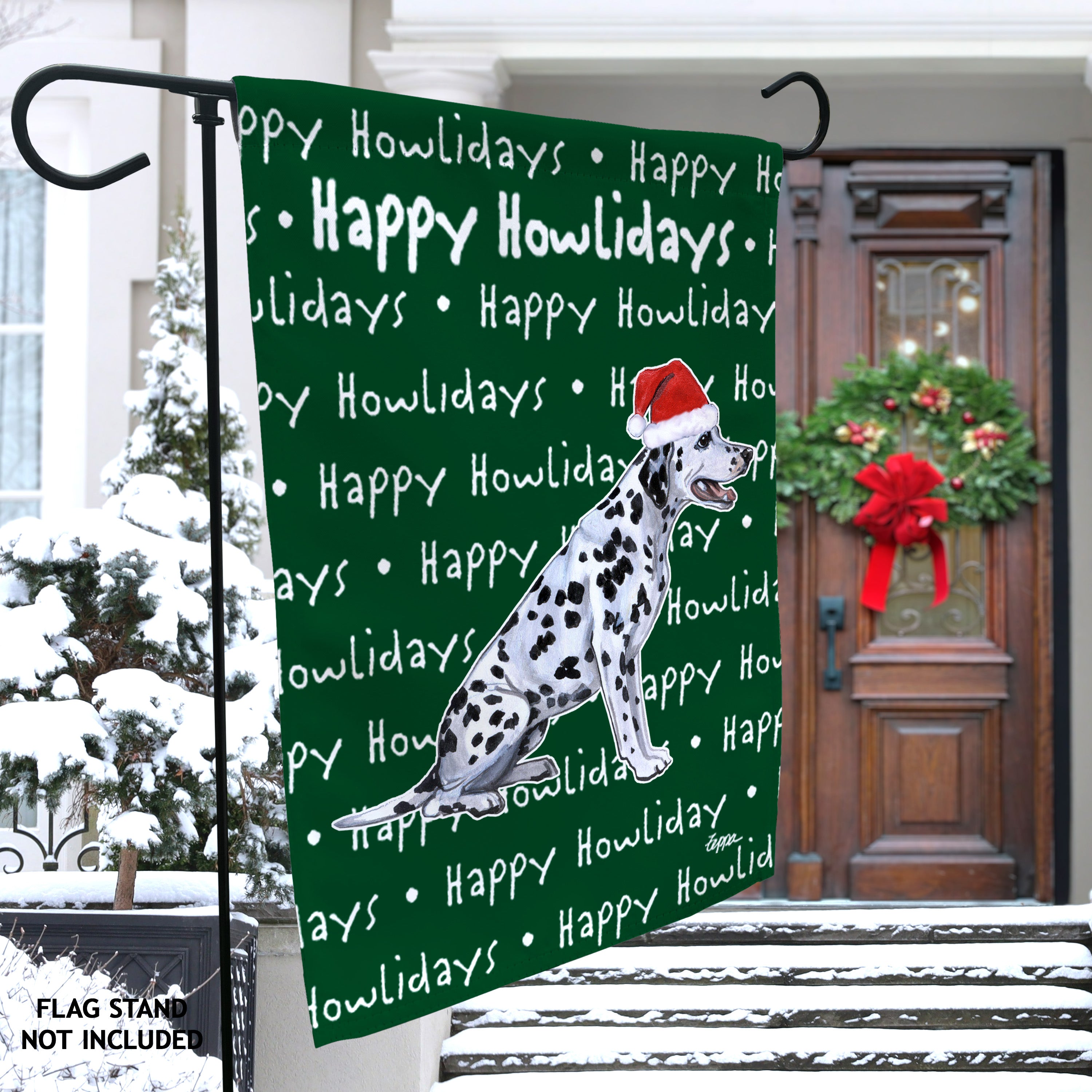 Dalmatian Christmas Garden Flag