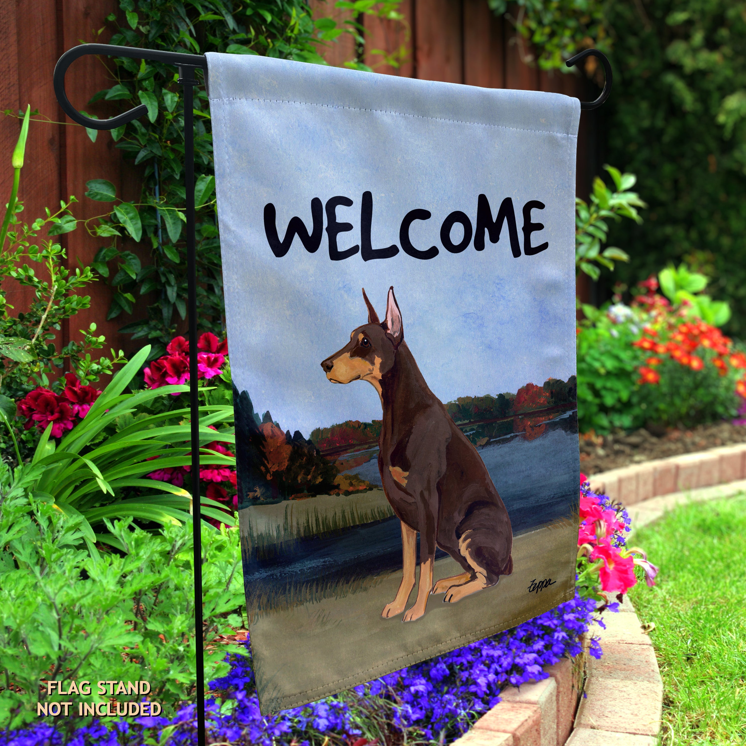 Doberman Pincher Garden Flag