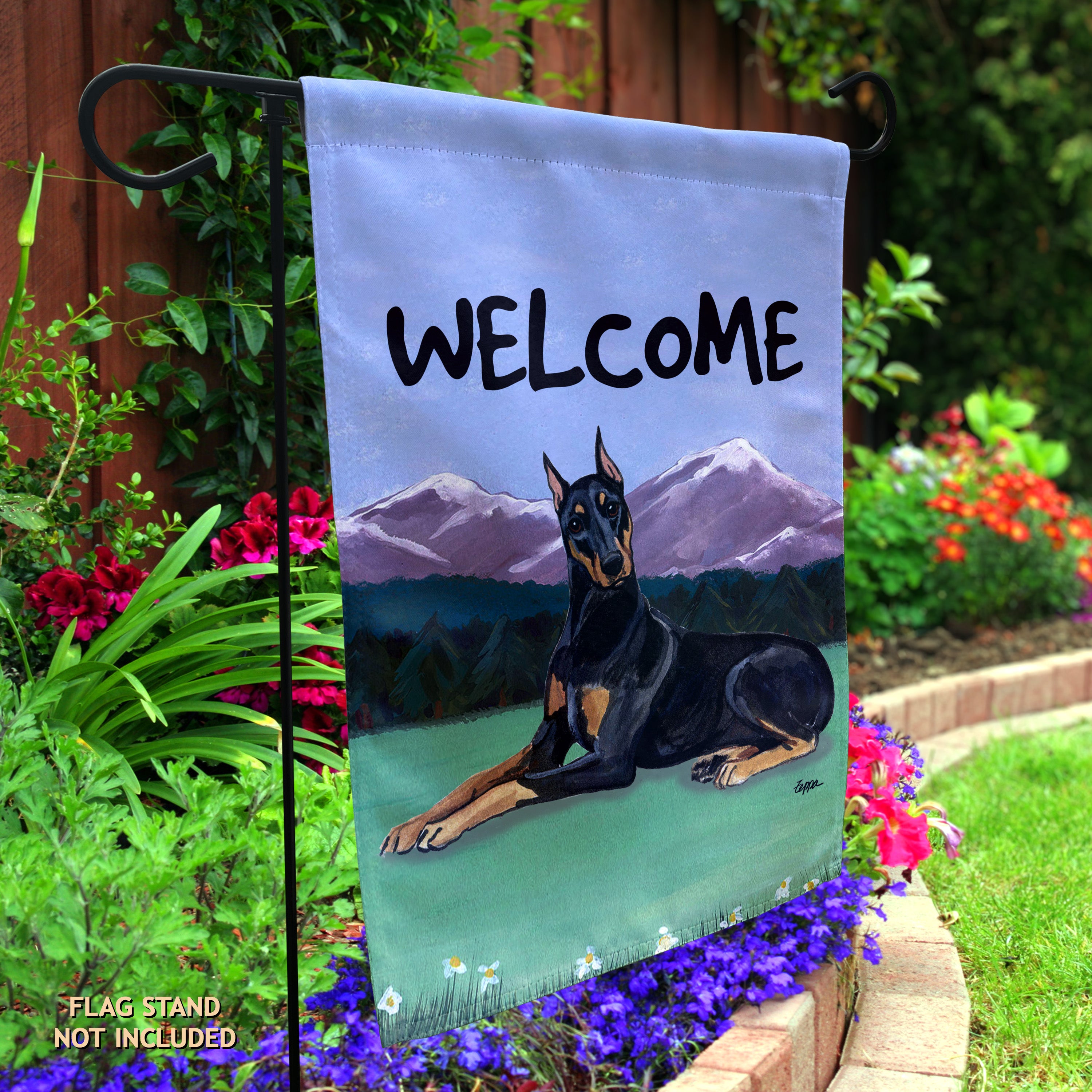 Doberman Pincher Garden Flag