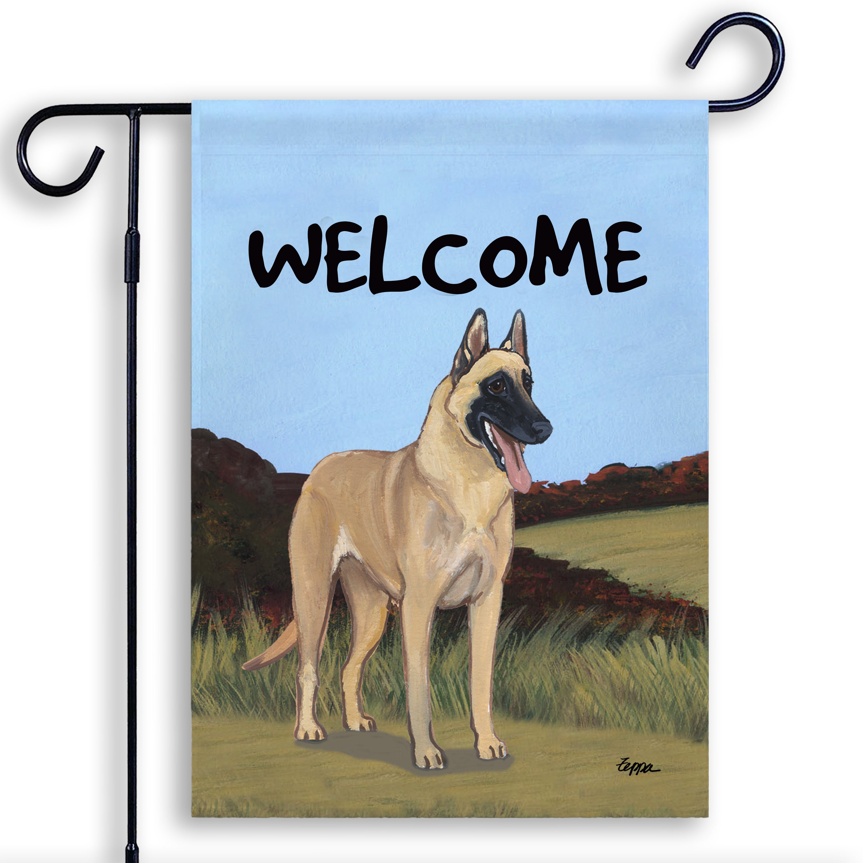 Belgian Malinois Garden Flag
