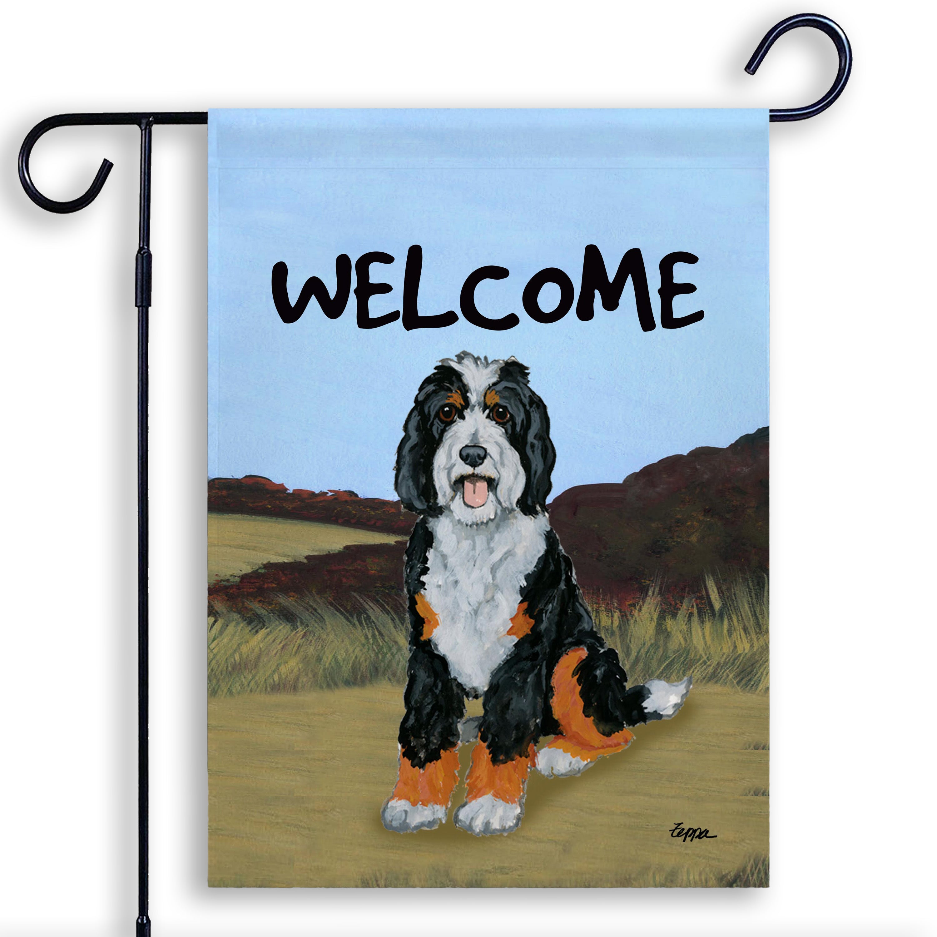 Bernedoodle Garden Flag