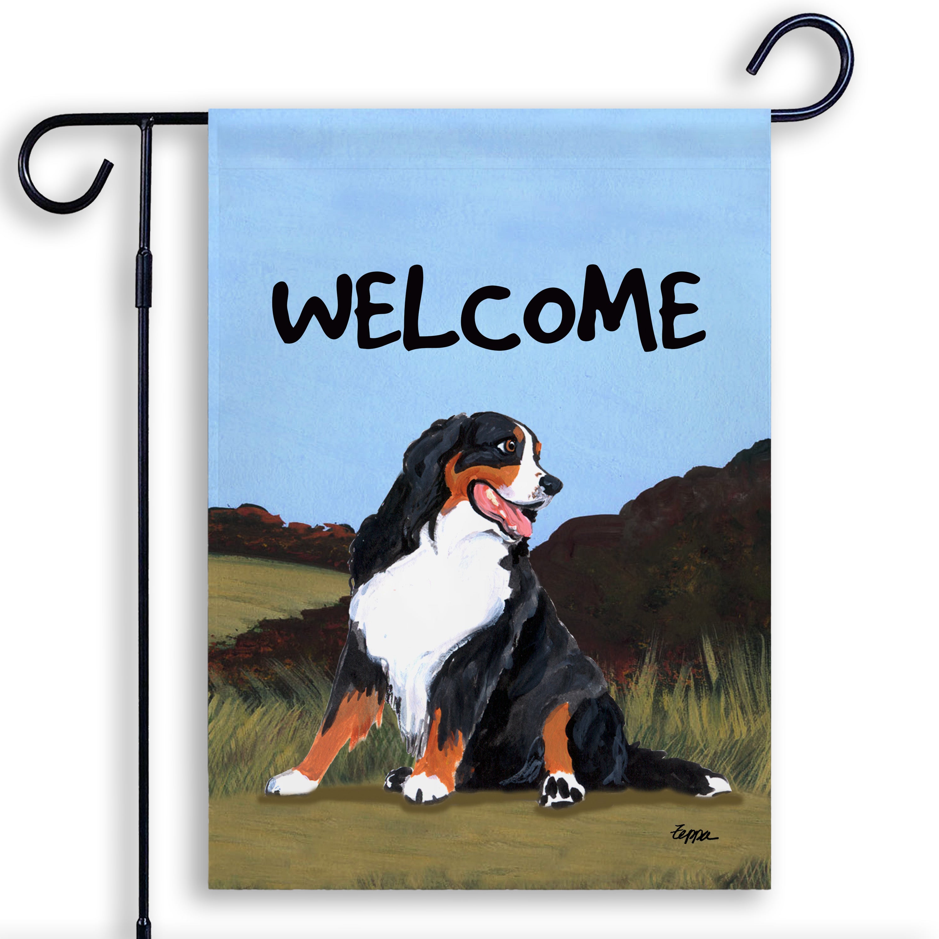 Bernese Mountain Dog Garden Flag