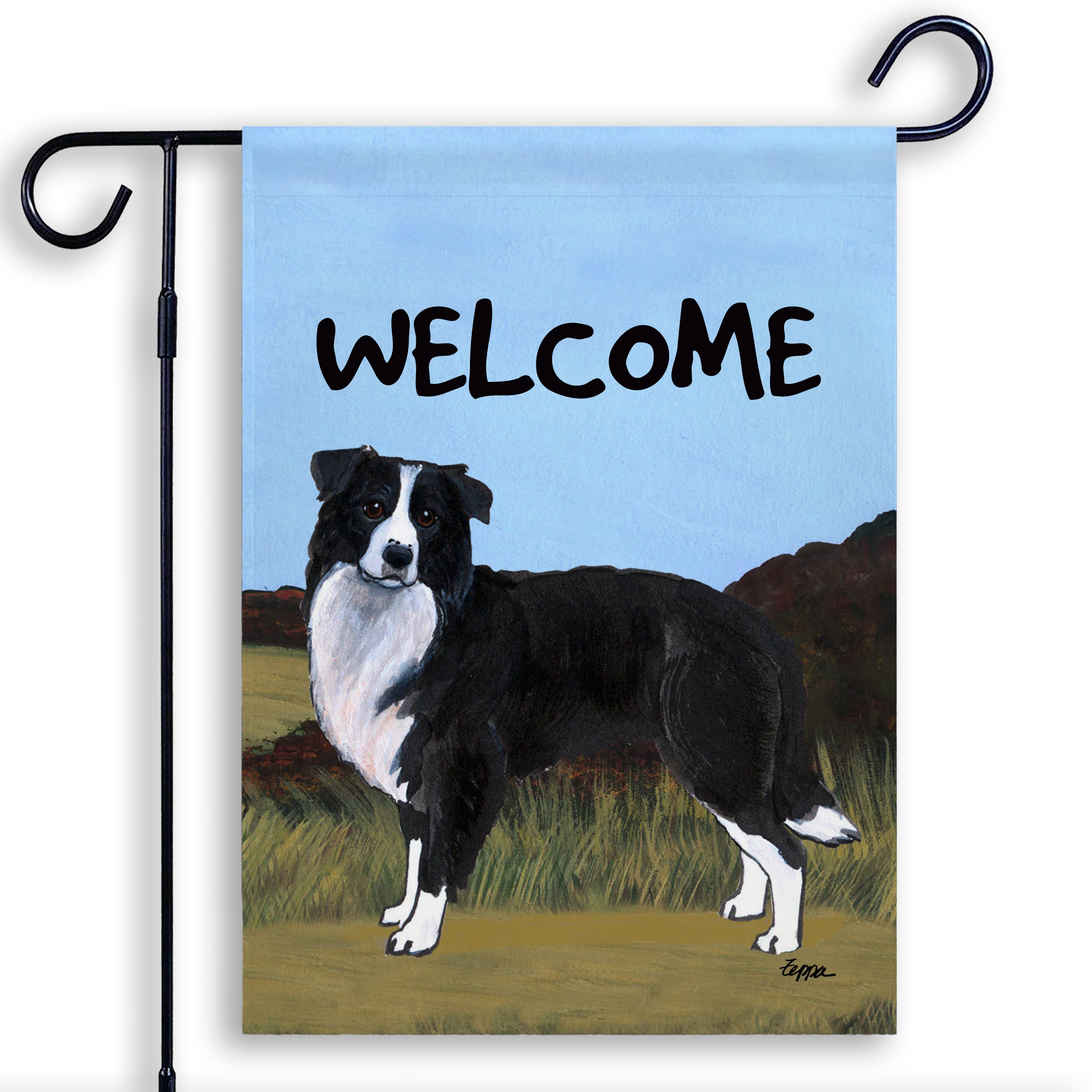 Border Collie Garden Flag