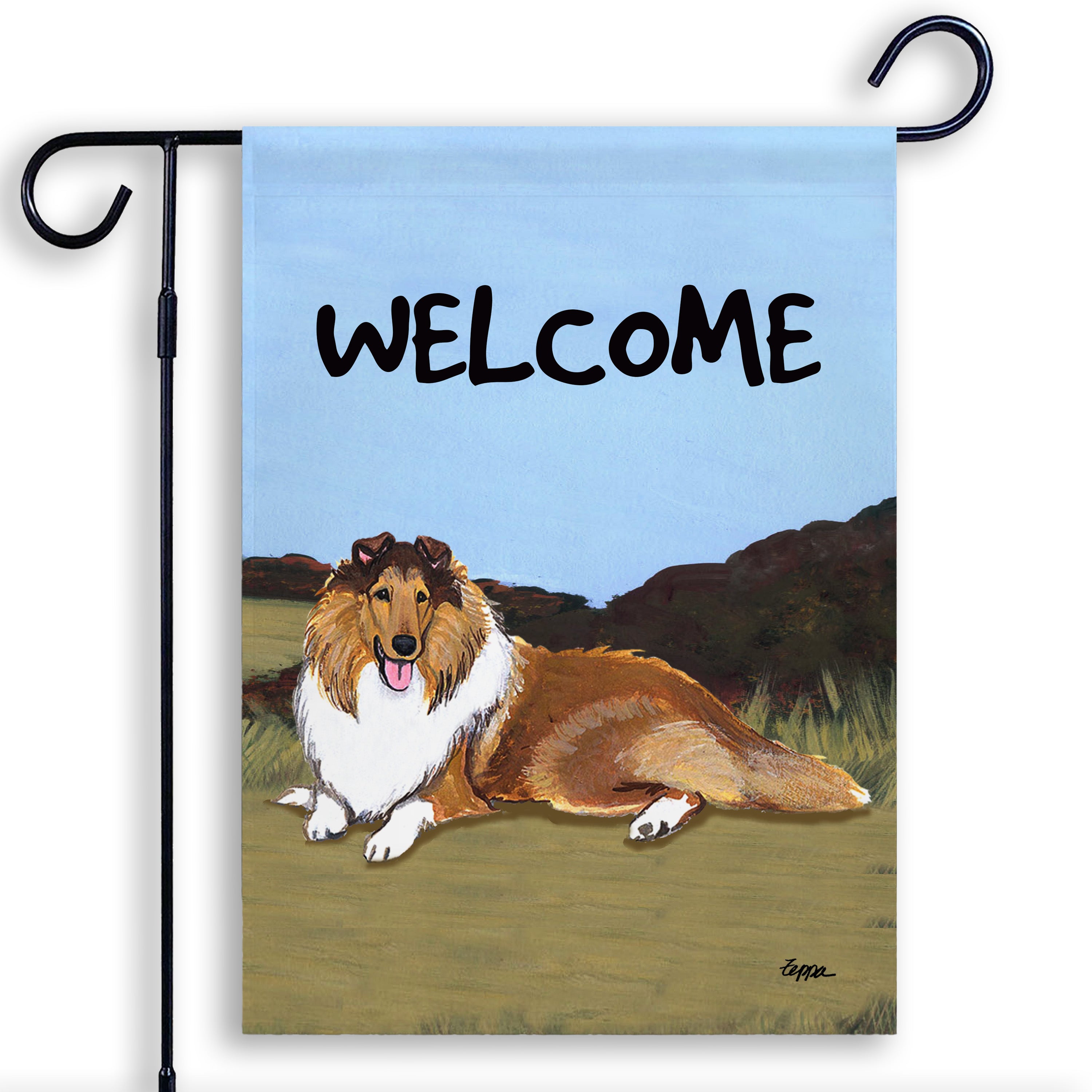 Collie Garden Flag