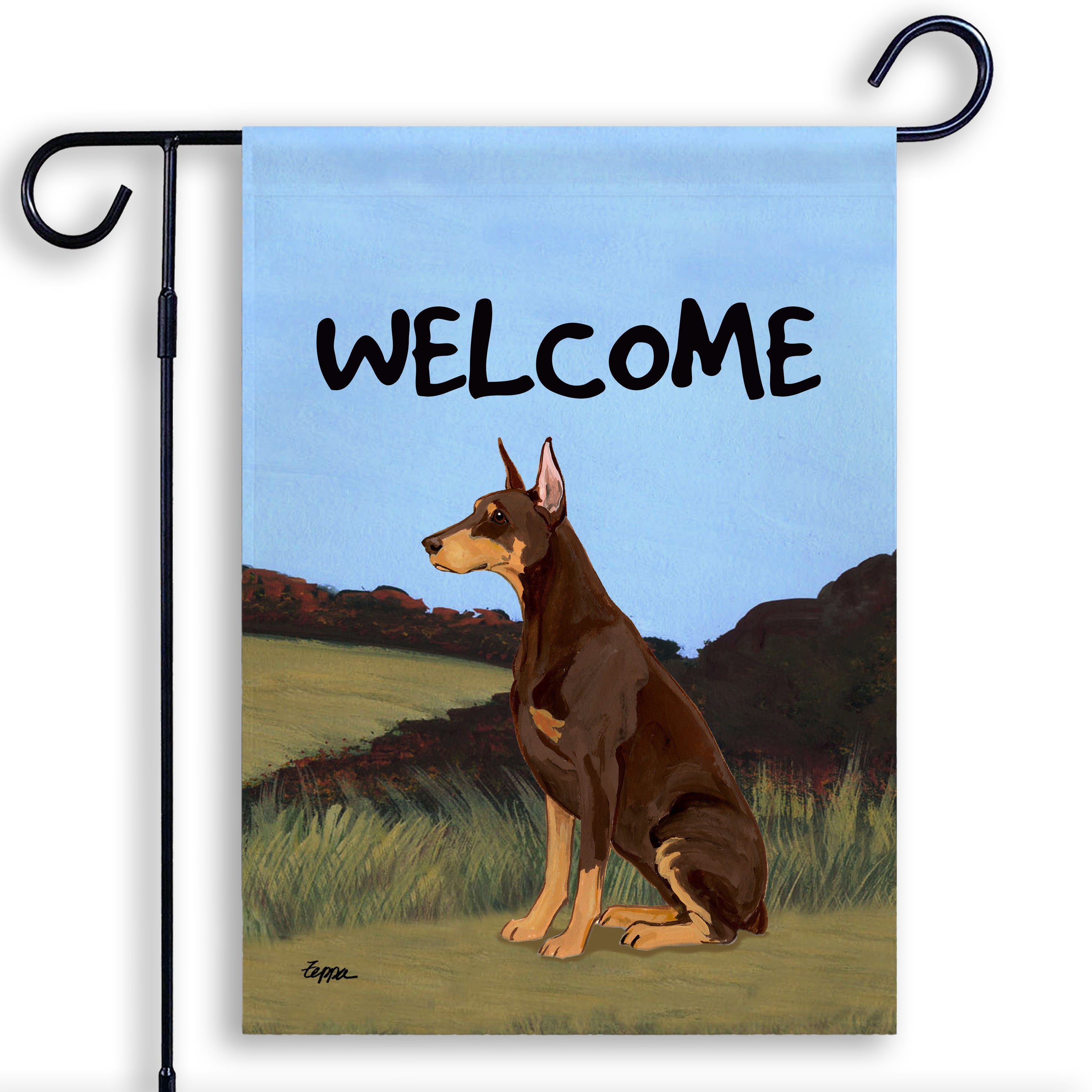 Doberman Pincher Garden Flag