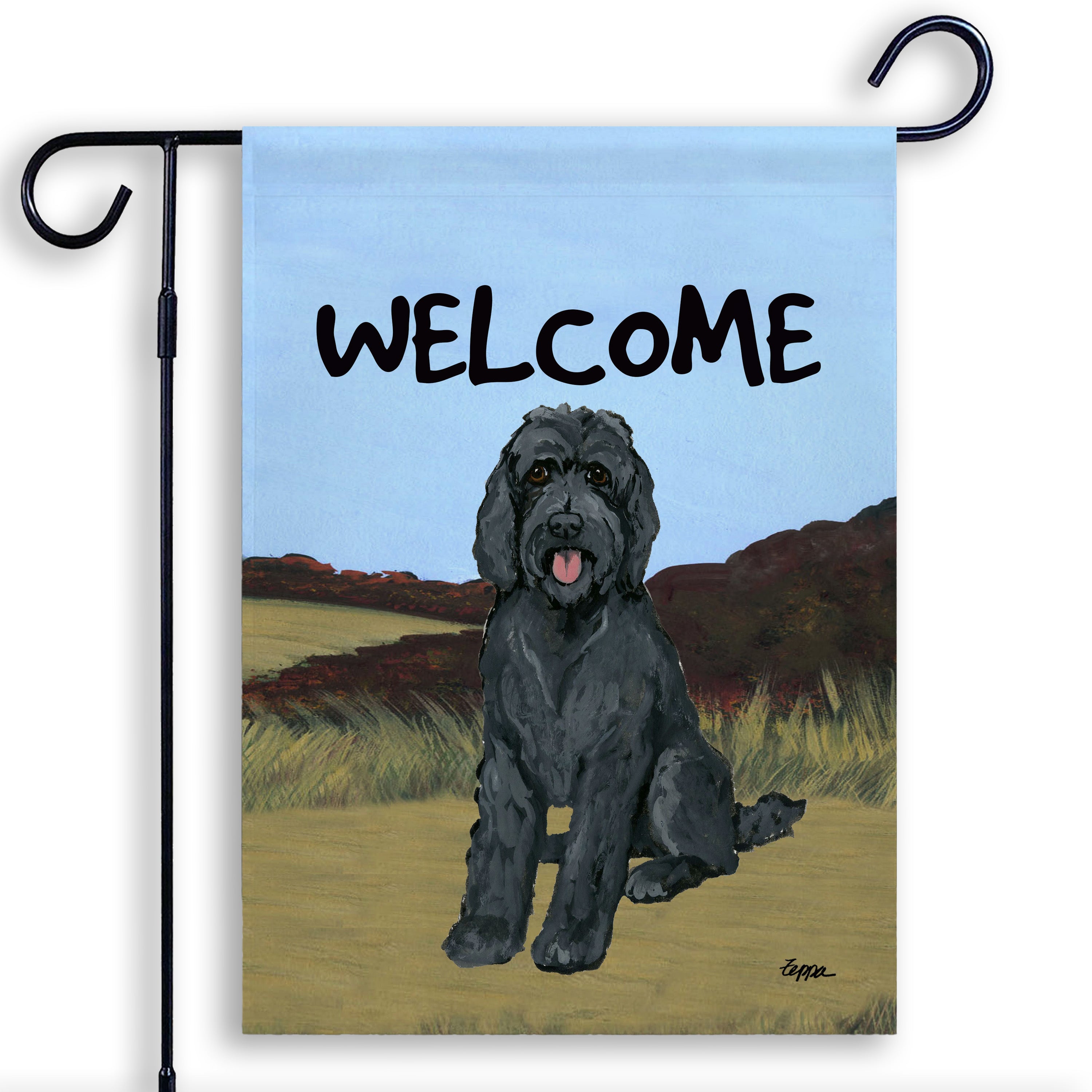 Golden-Labra Doodle Garden Flag
