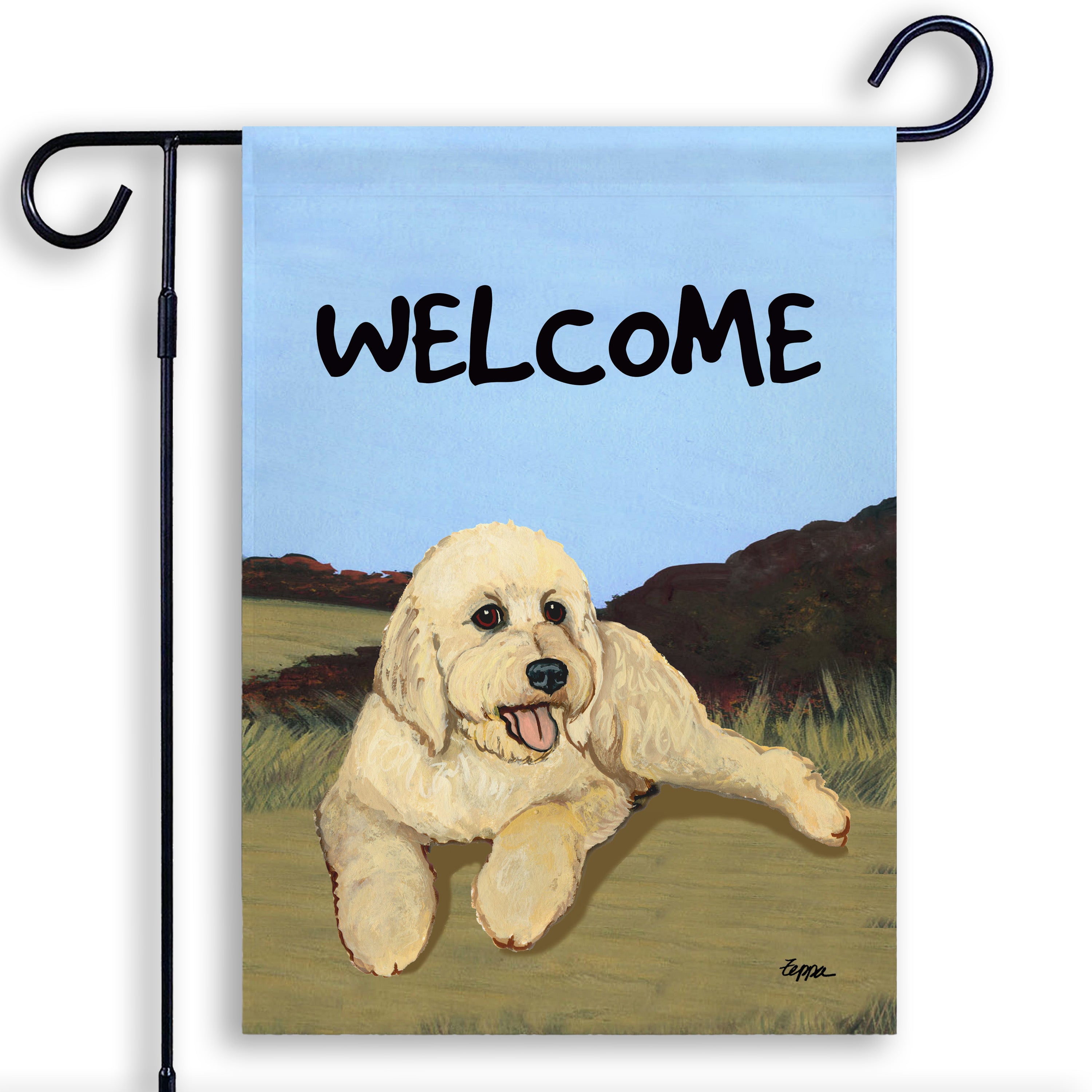 Golden-Labra Doodle Garden Flag