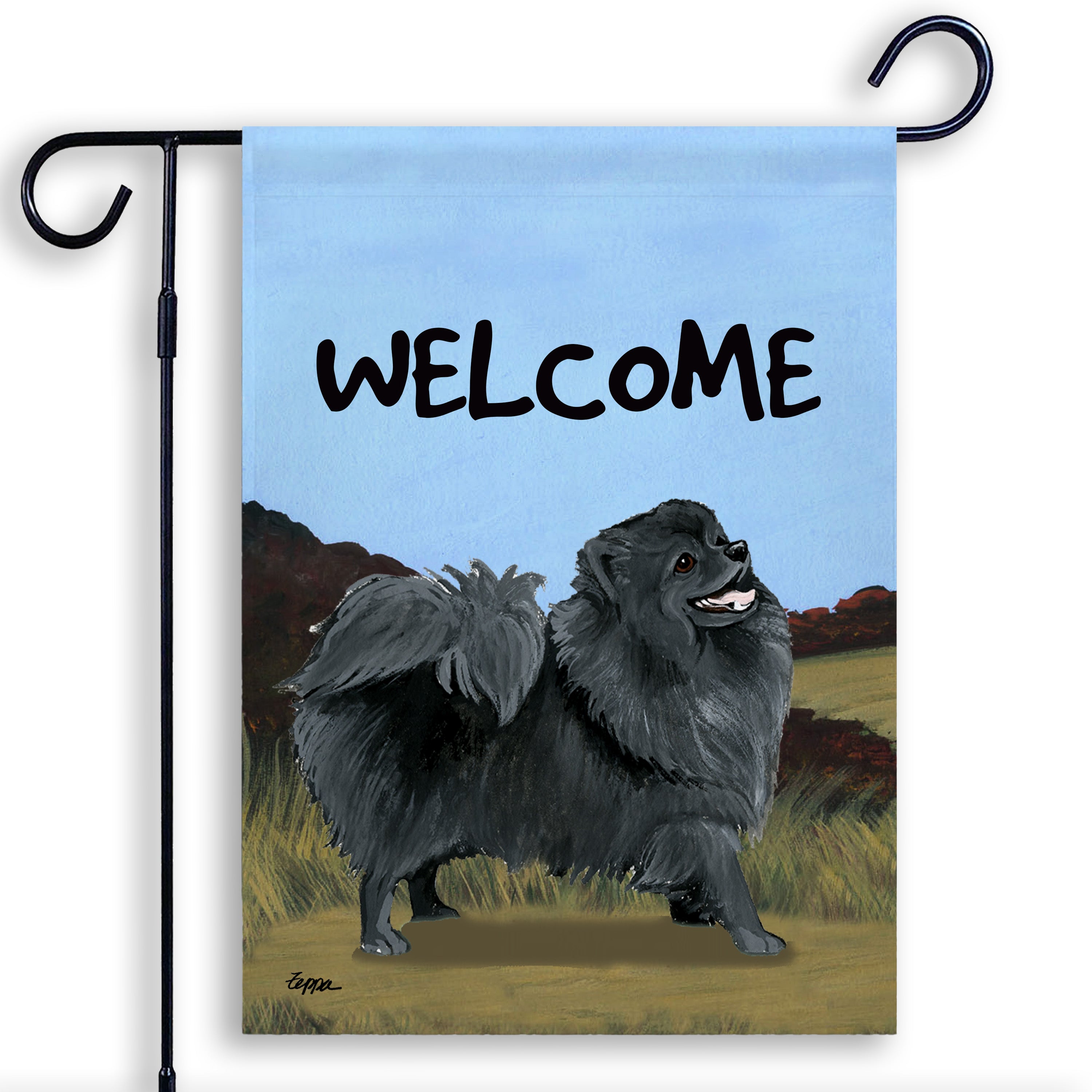 Pomeranian Garden Flag