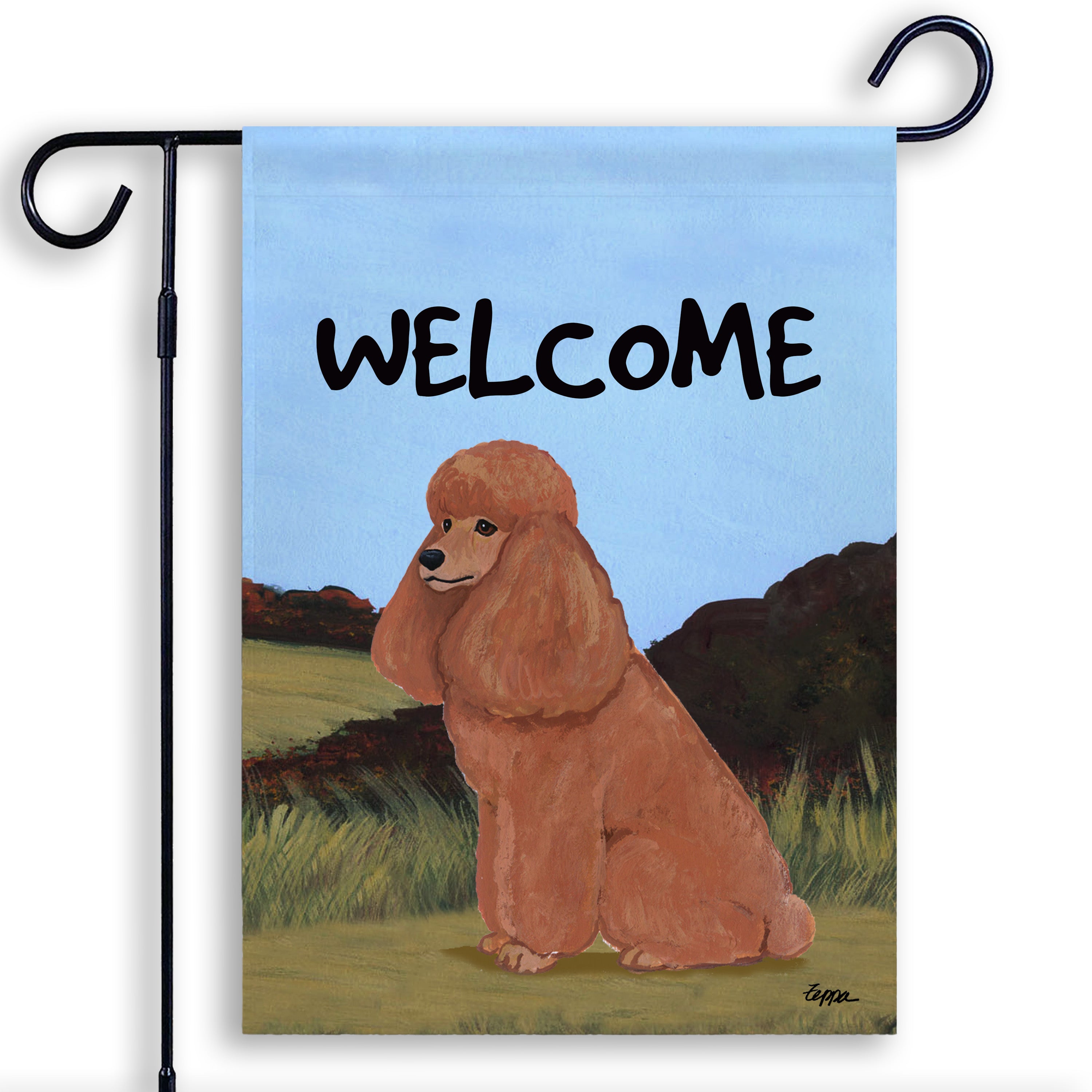Poodle Garden Flag