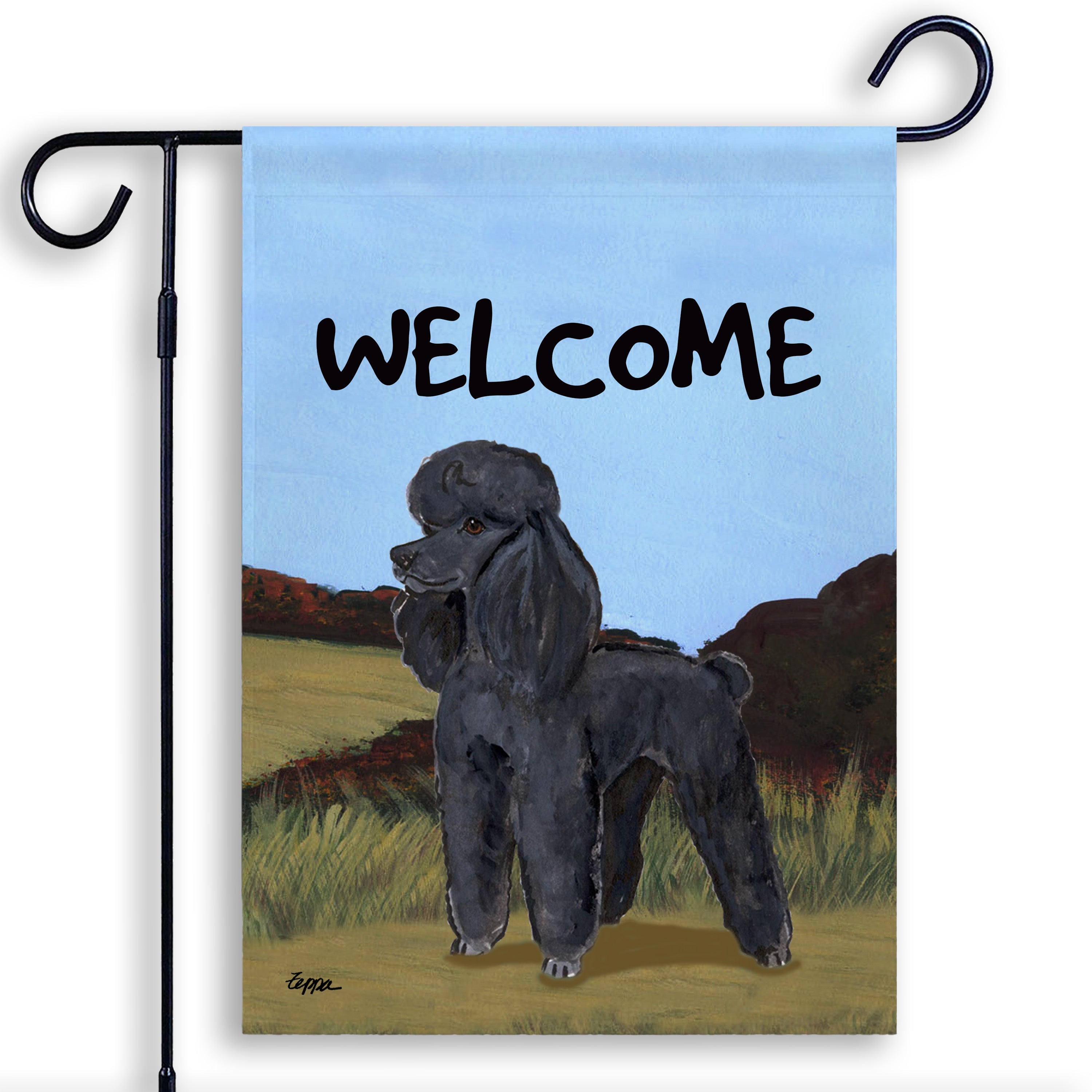 Poodle Garden Flag