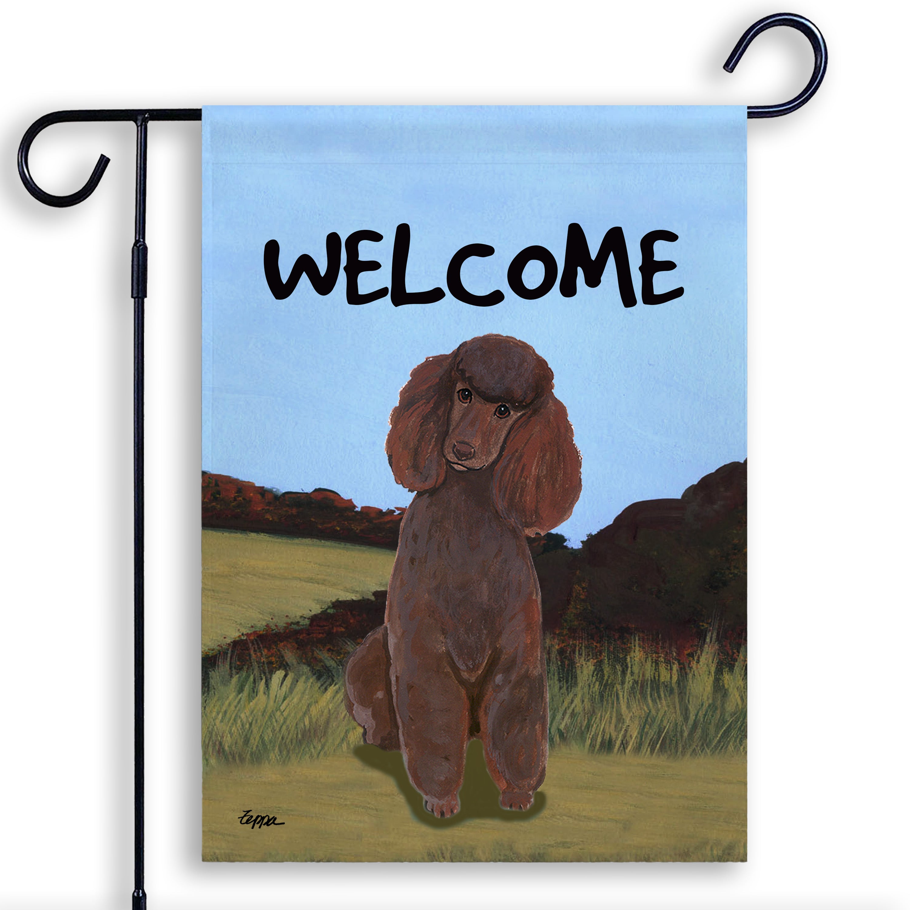 Poodle Garden Flag