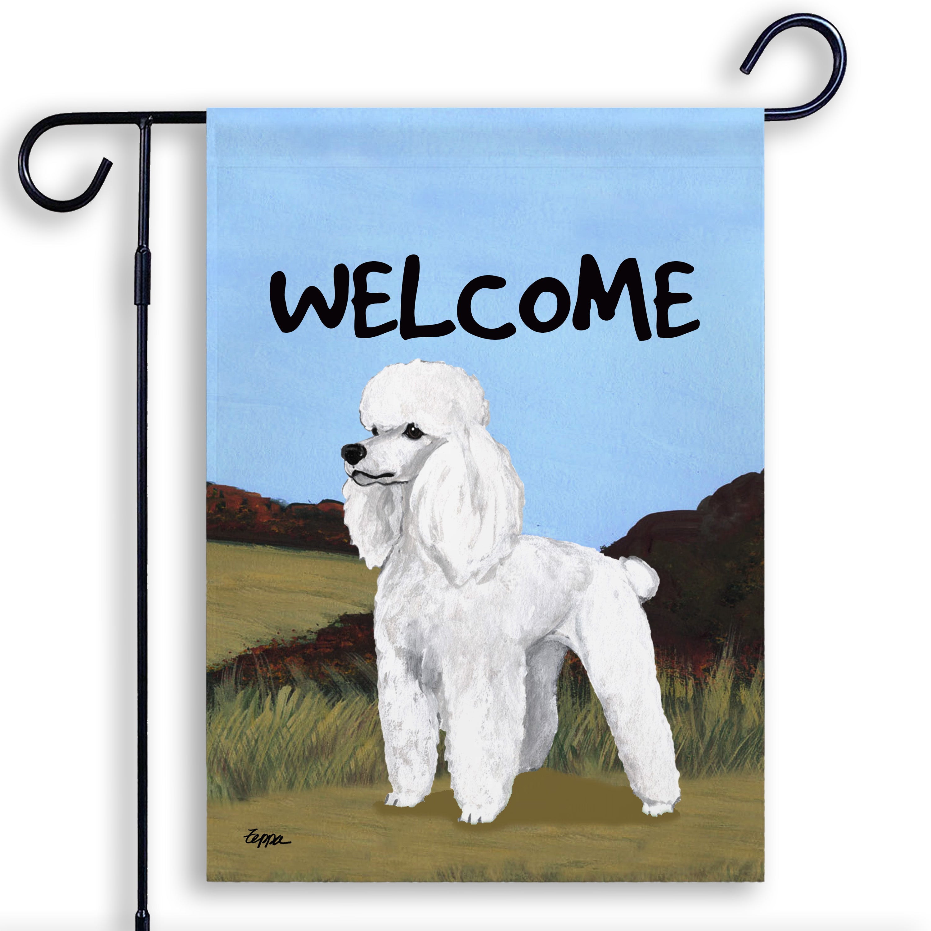 Poodle Garden Flag