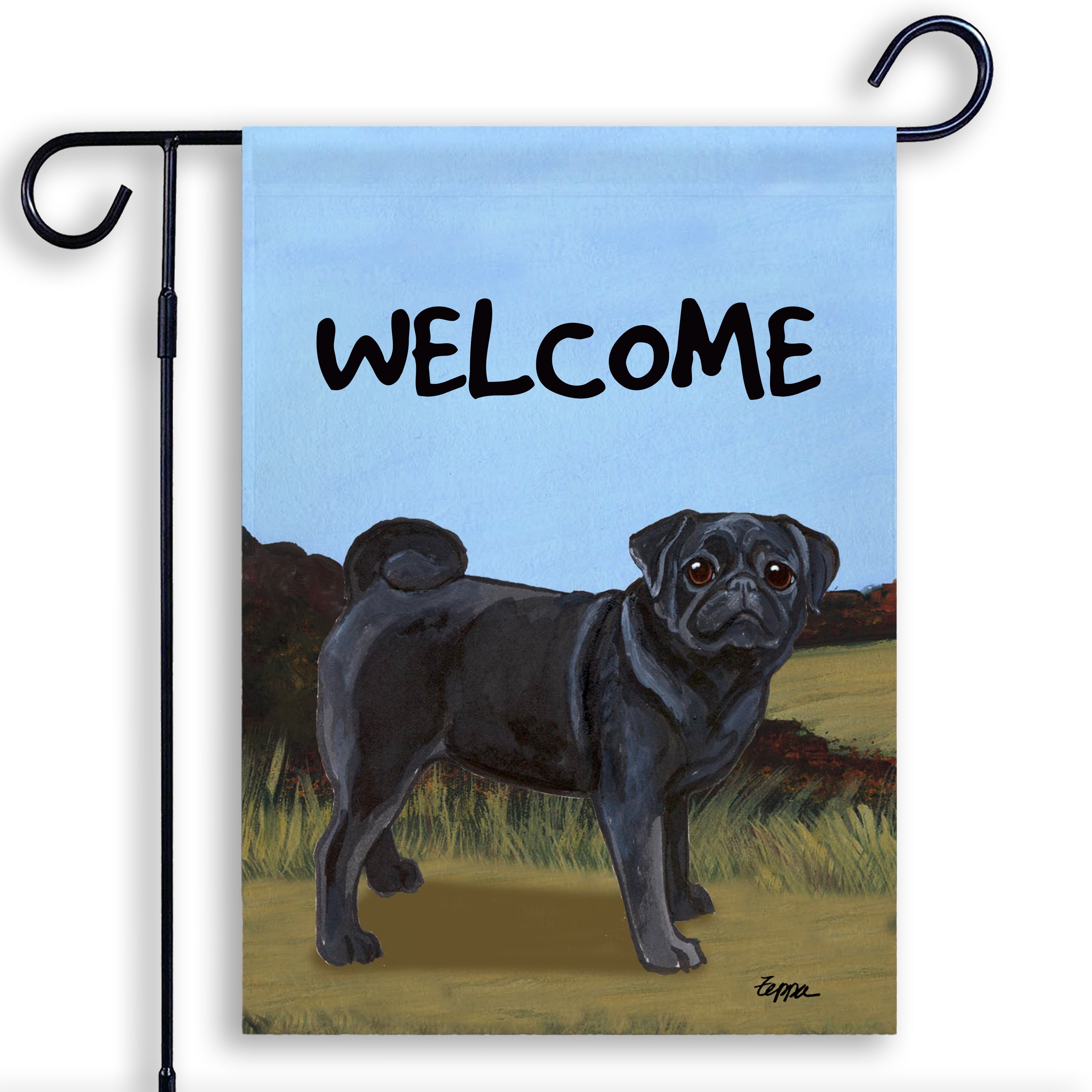 Pug Garden Flag