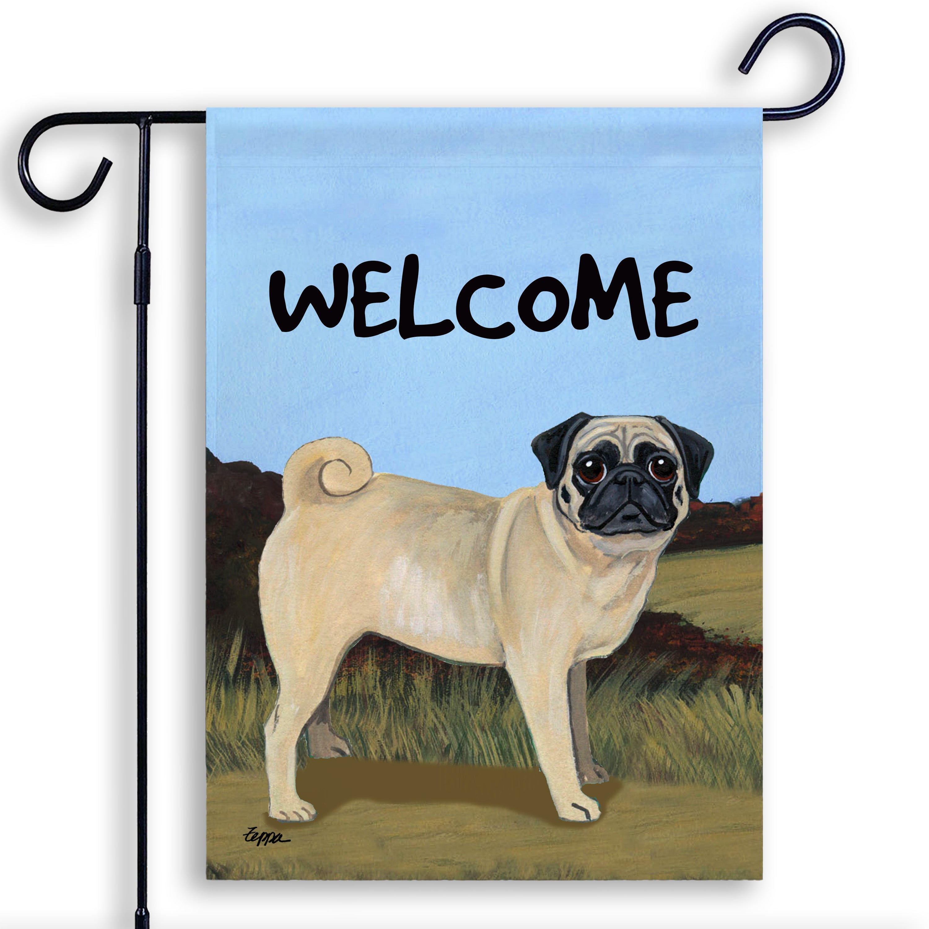 Pug Garden Flag