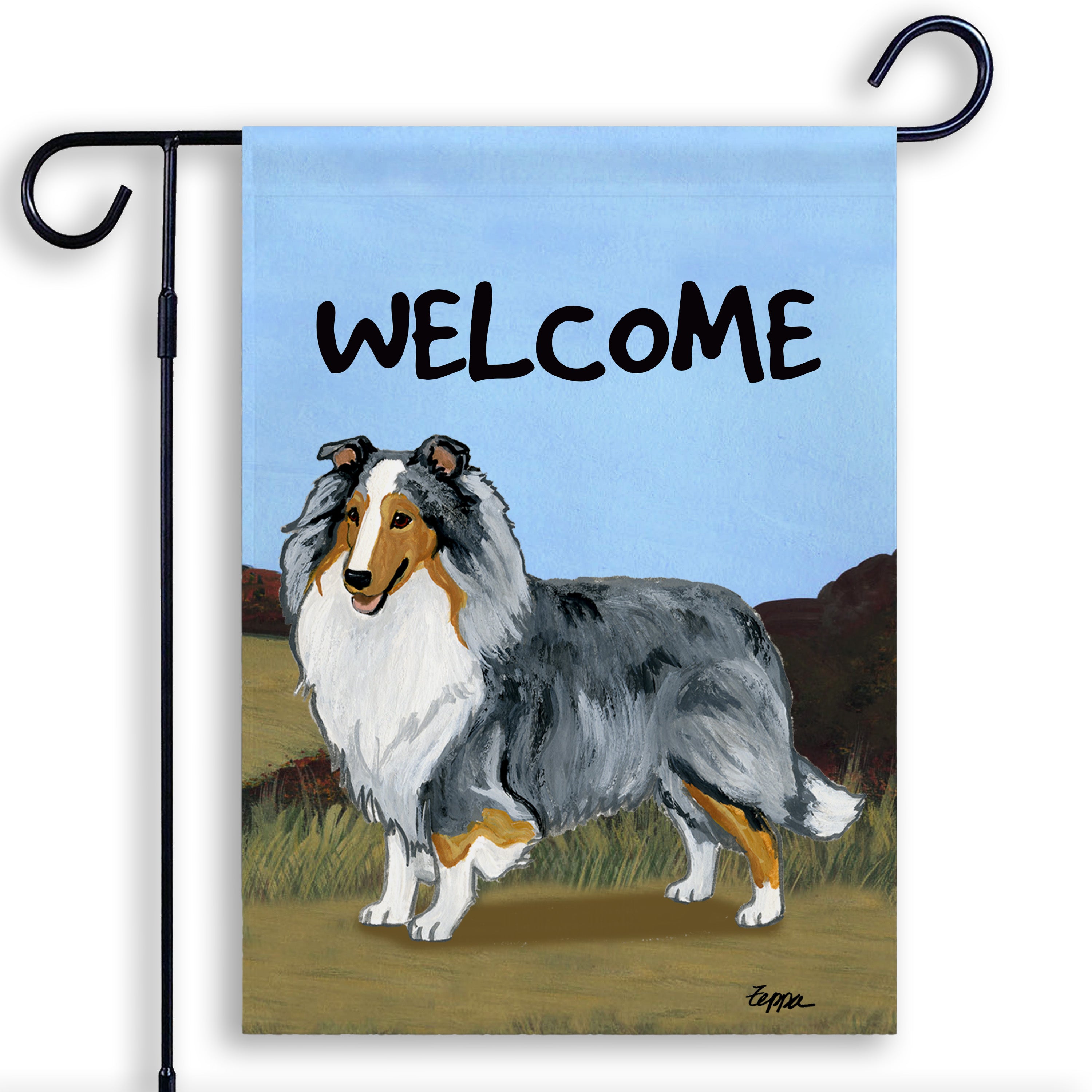 Shetland Sheepdog Garden Flag