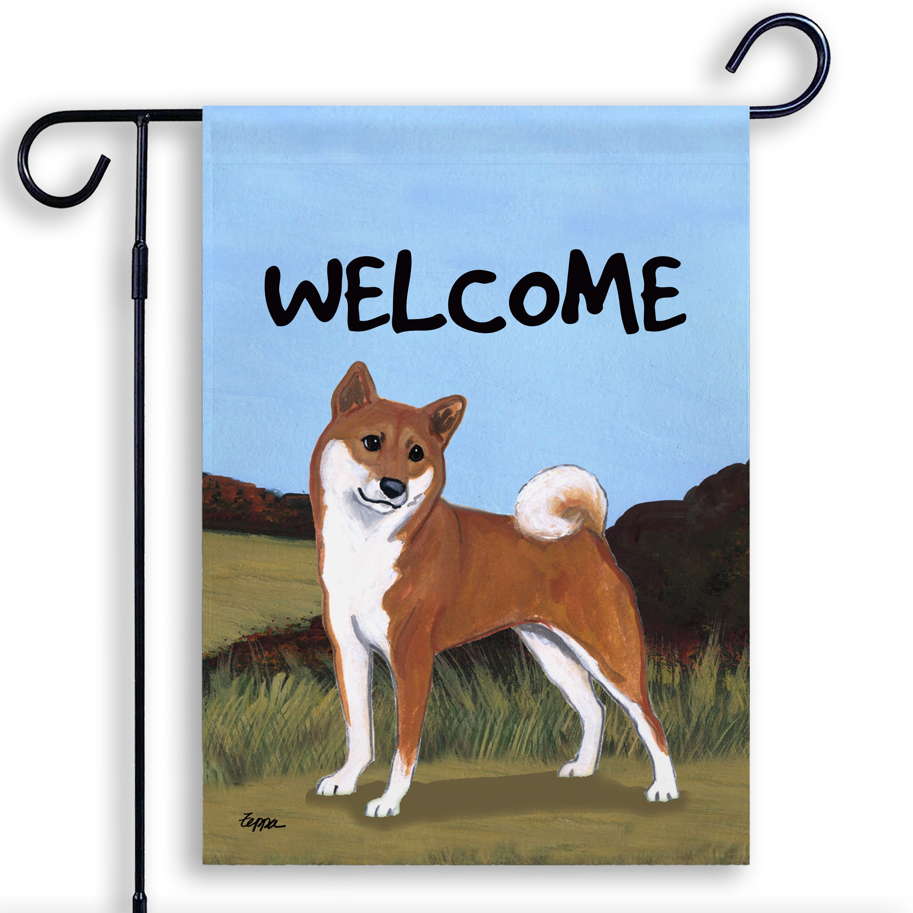 Shiba Inu Garden Flag