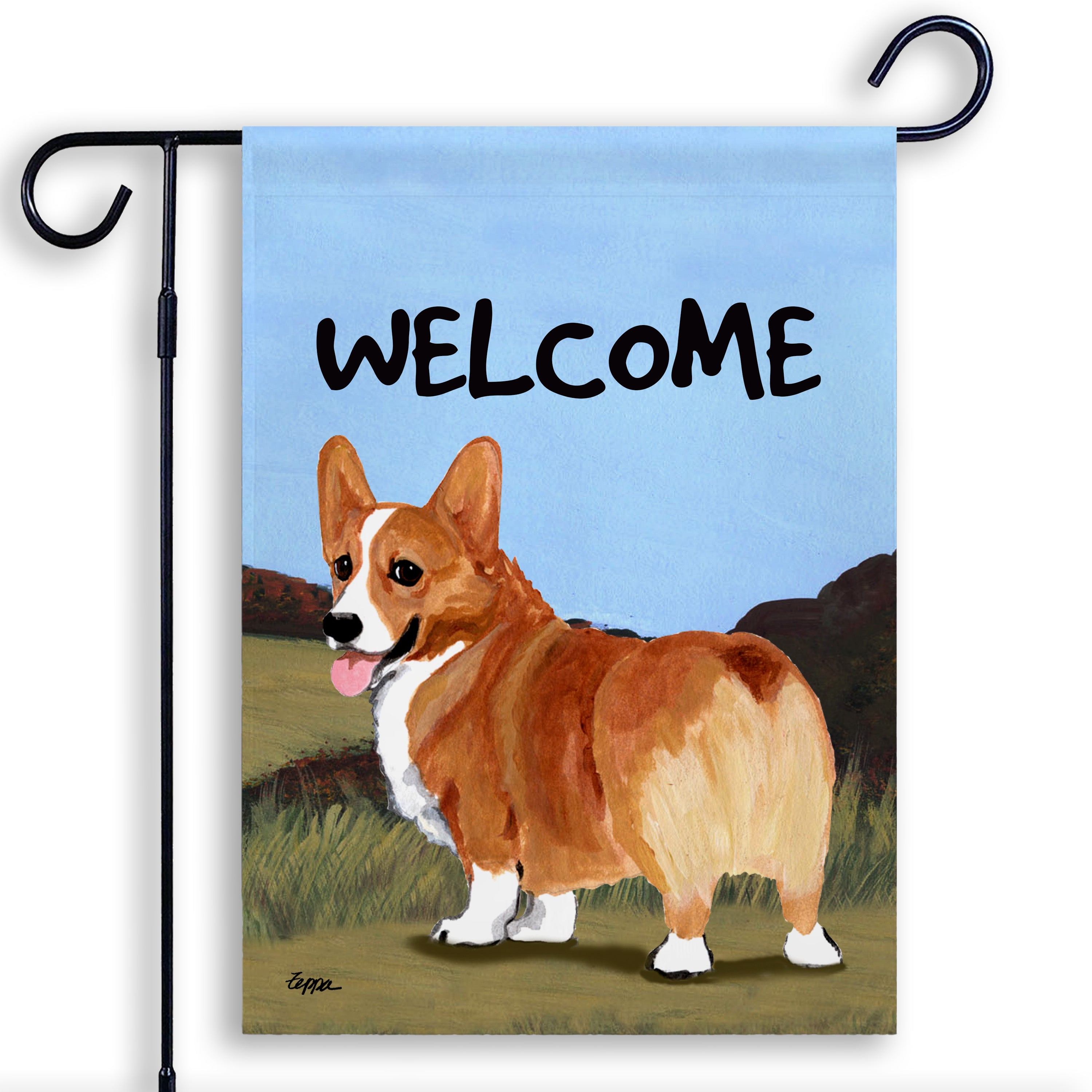 Welsh Corgi Pembroke Garden Flag