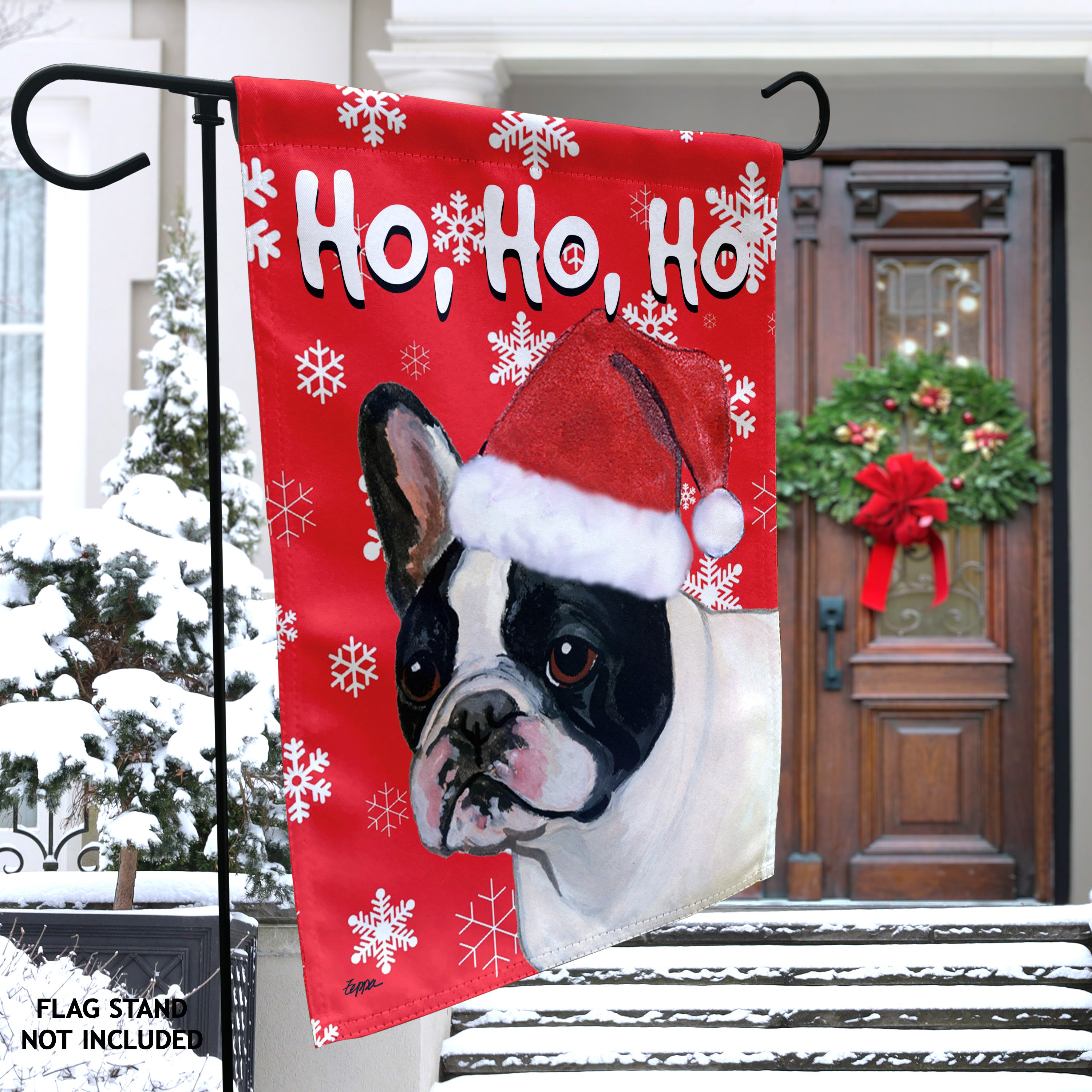 French Bulldog Christmas Garden Flag