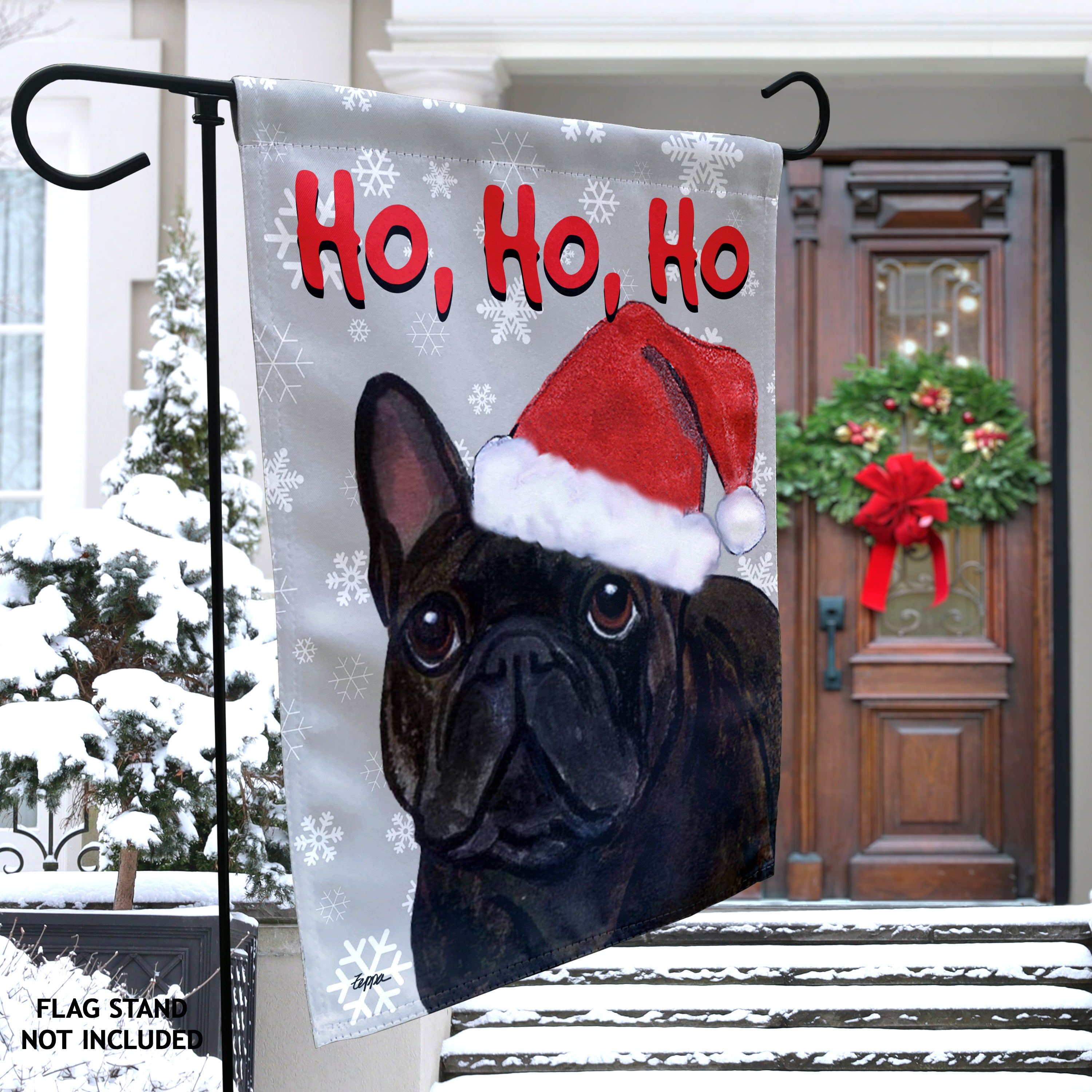 French Bulldog Christmas Garden Flag