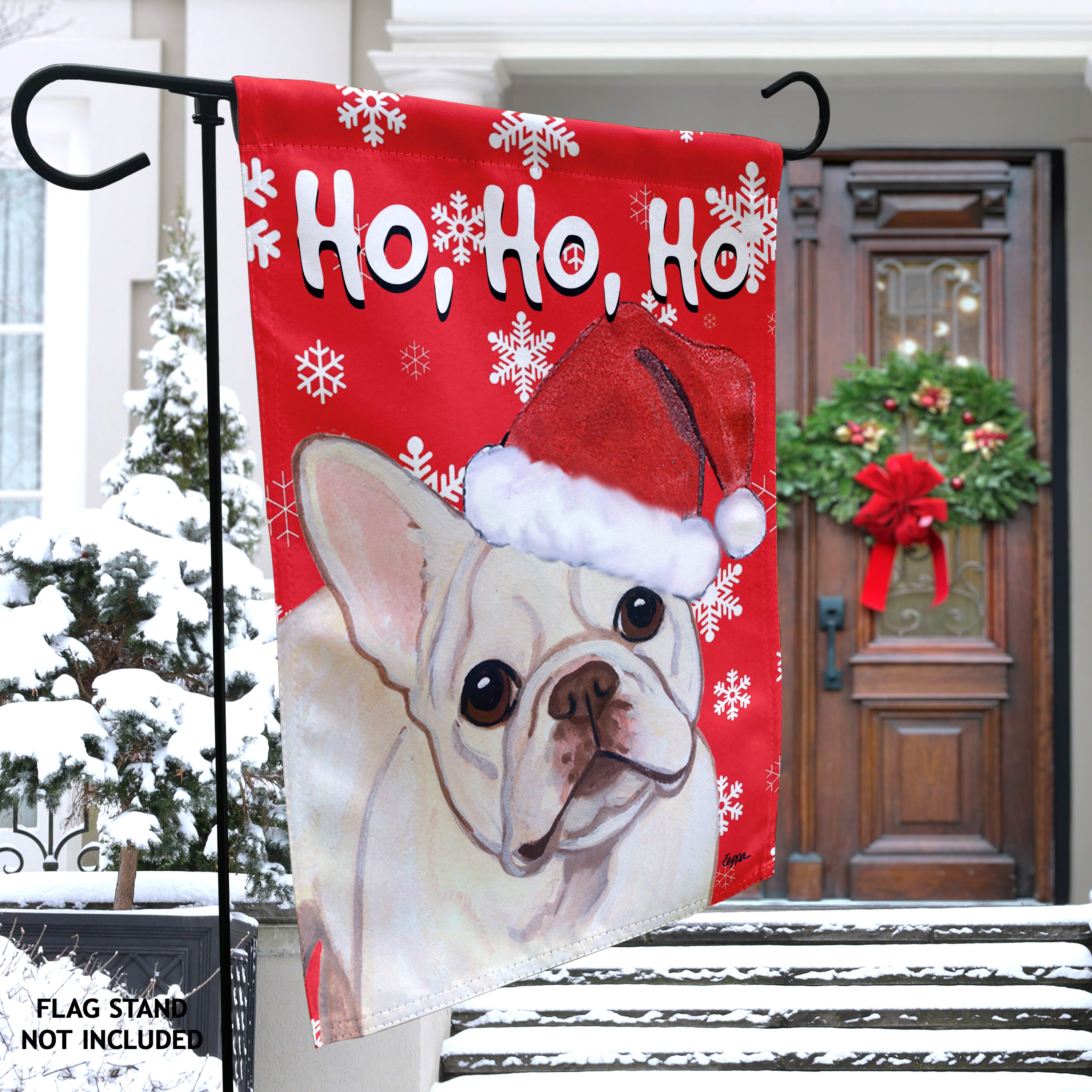 French Bulldog Christmas Garden Flag