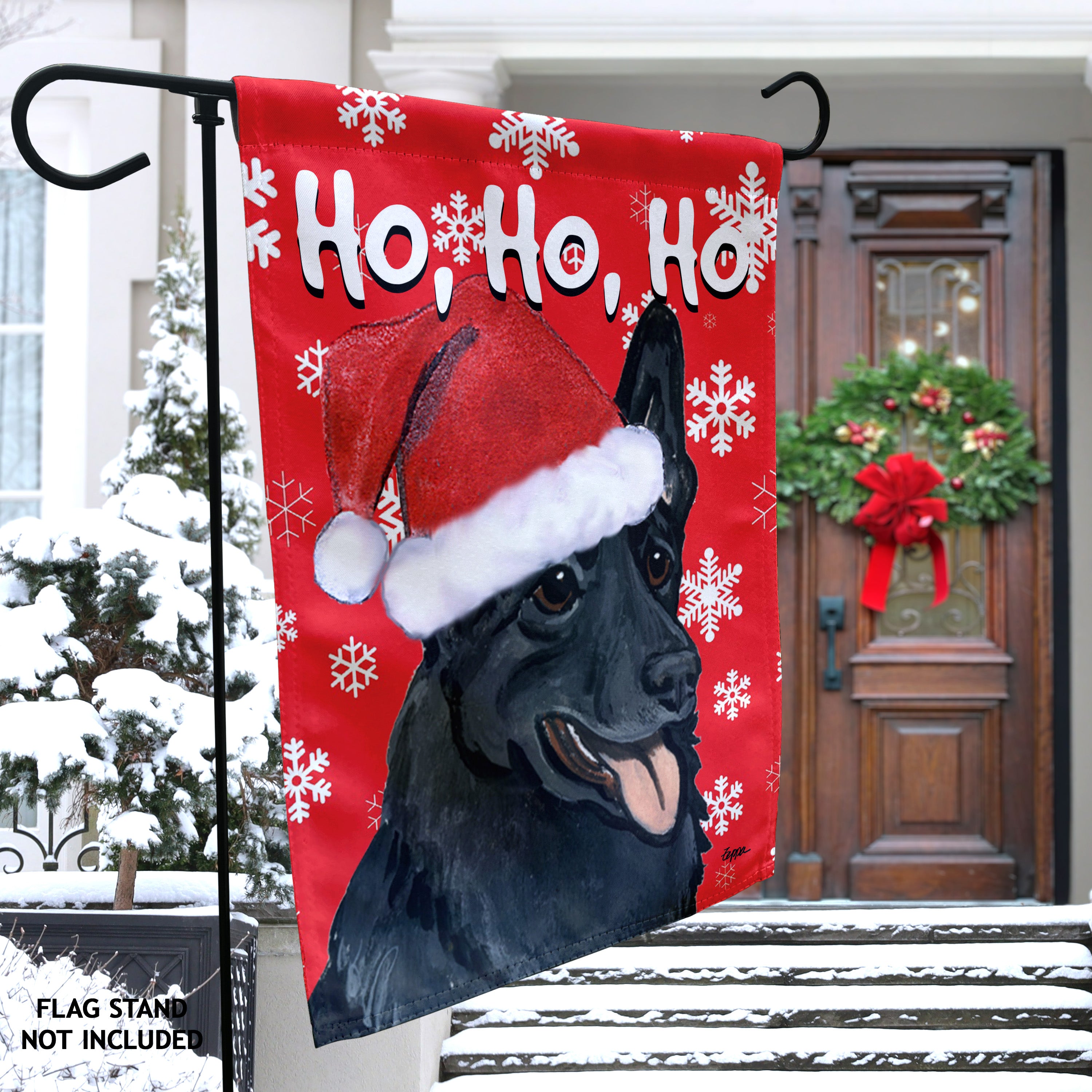 German Shepherd Christmas Garden Flag
