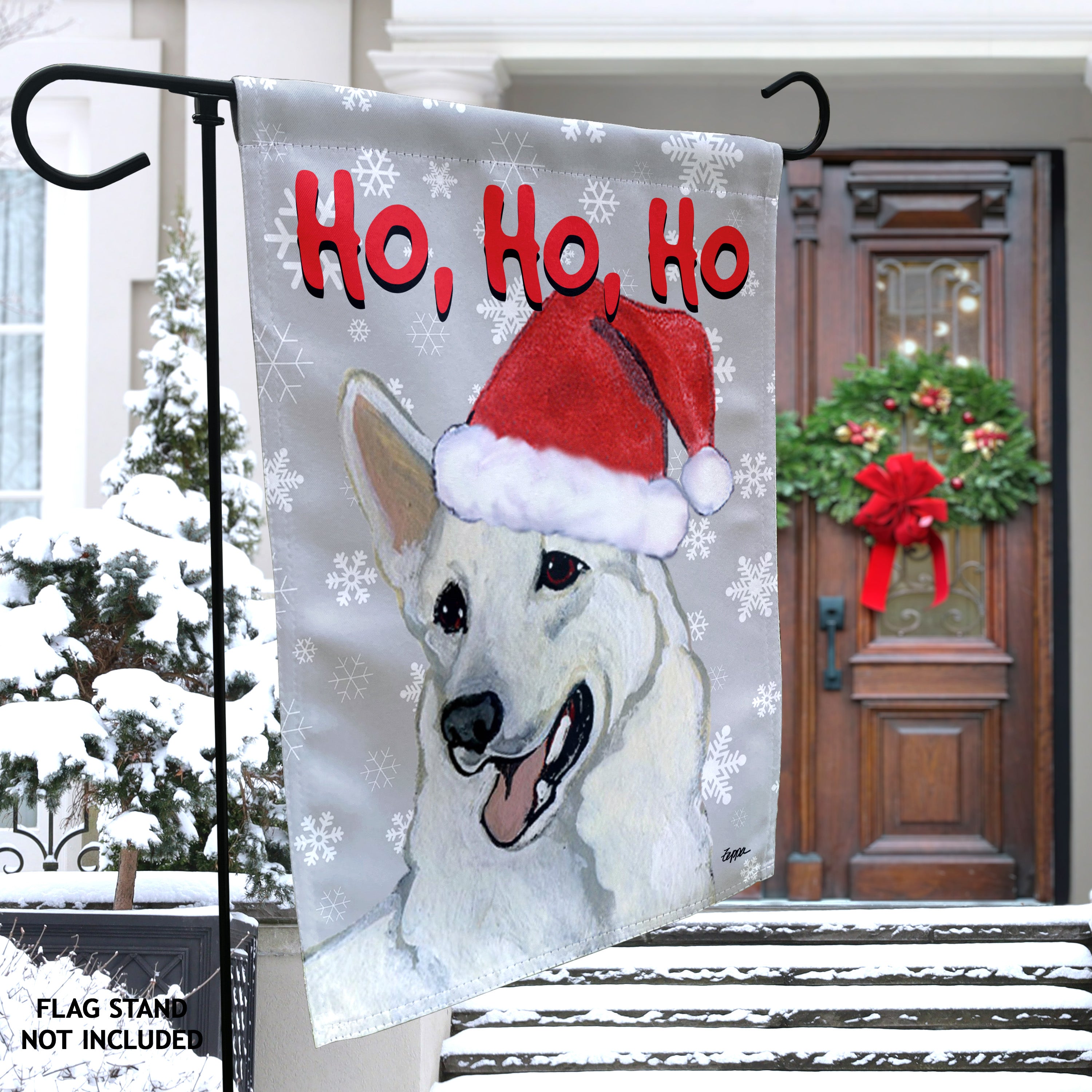 German Shepherd Christmas Garden Flag