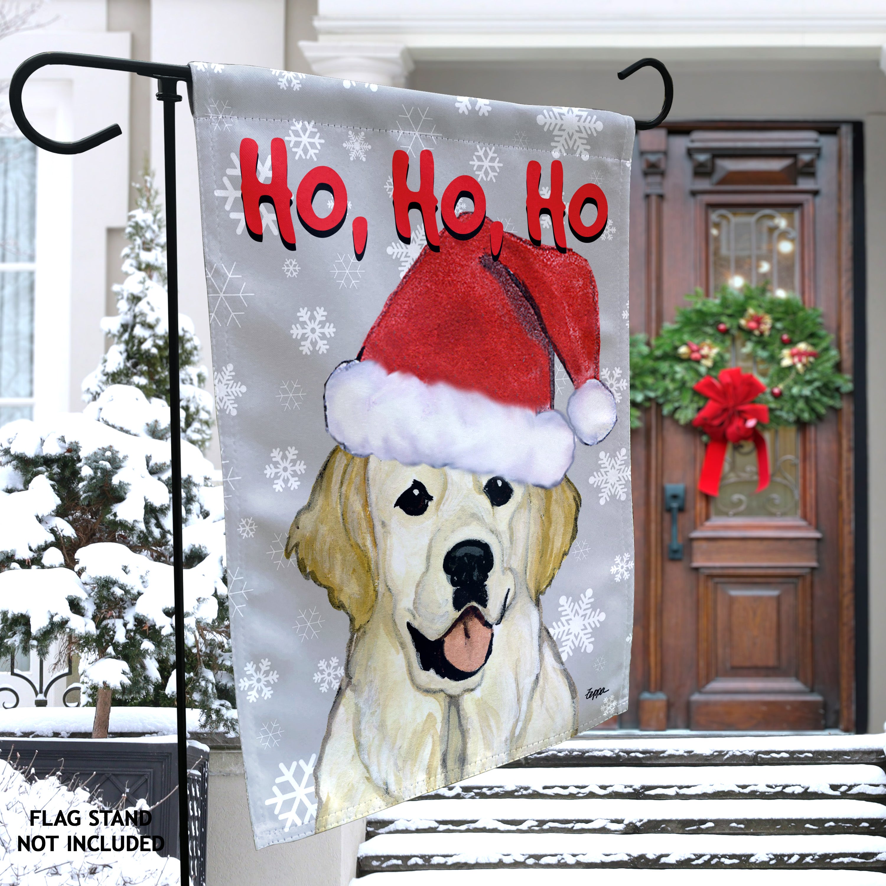 Golden Retriever Christmas Garden Flag