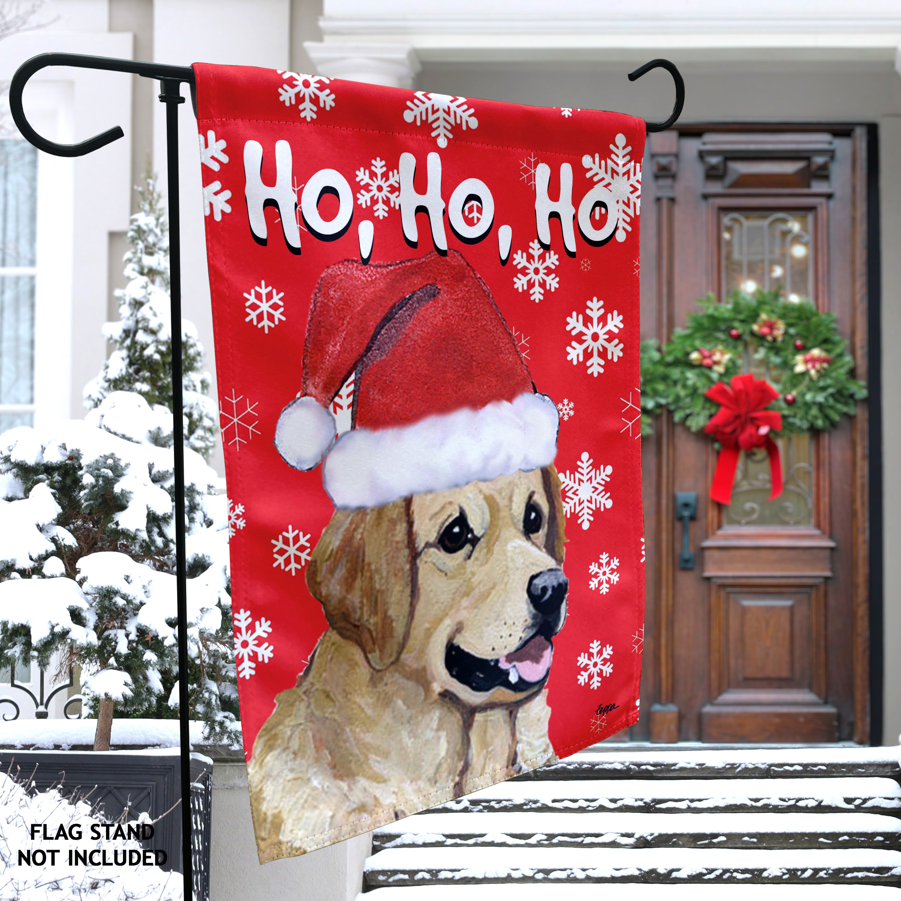 Golden Retriever Christmas Garden Flag