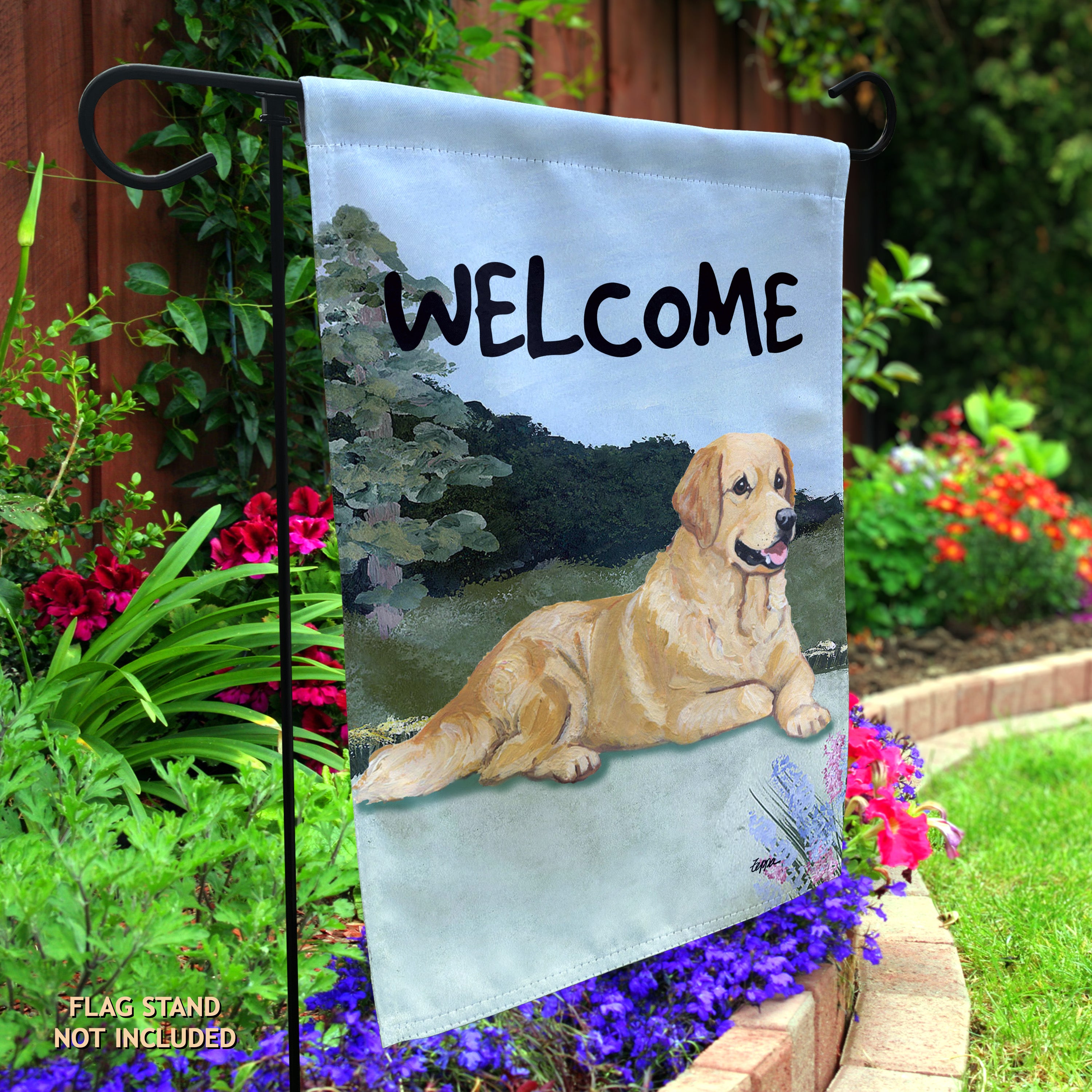 Golden Retriever Garden Flag