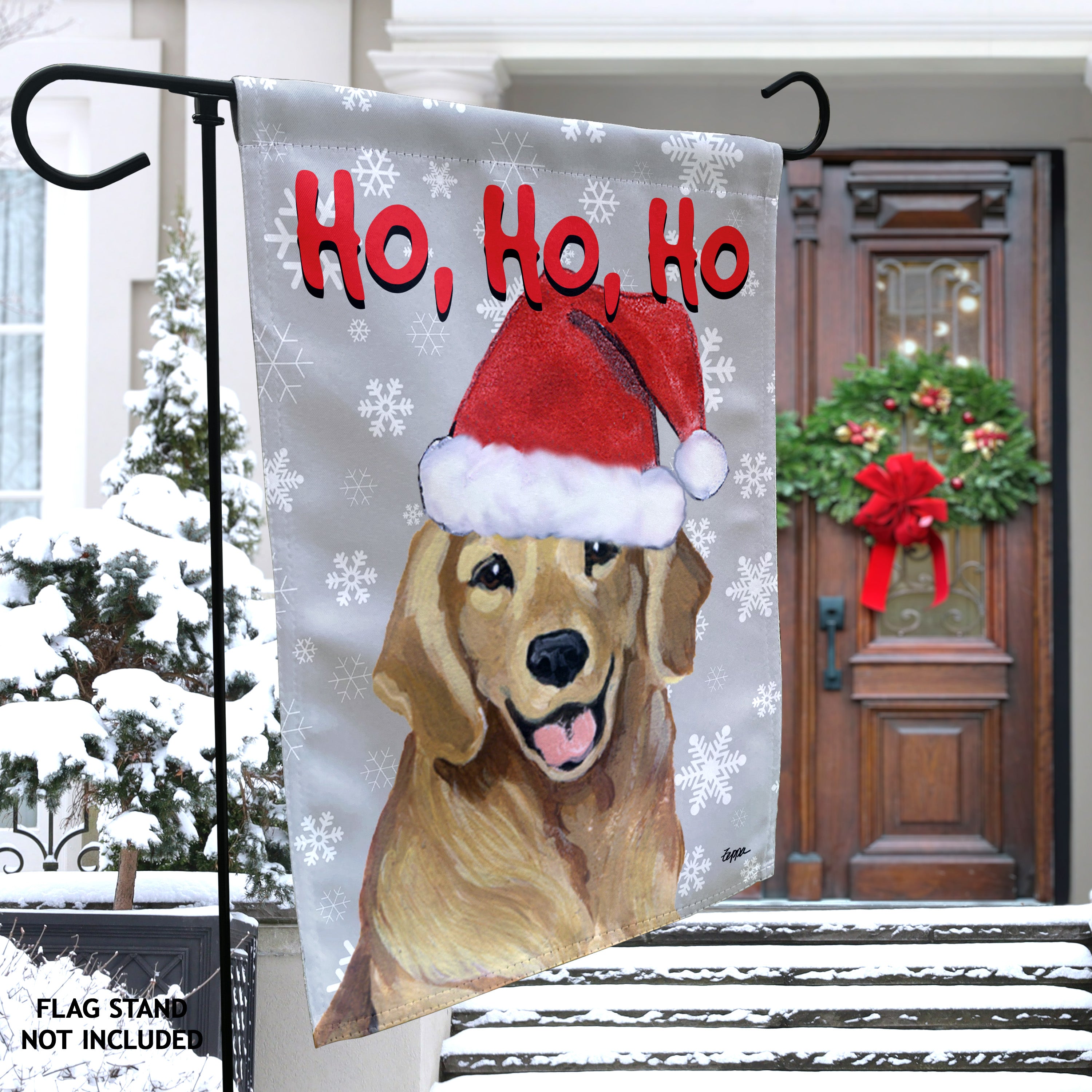 Golden Retriever Christmas Garden Flag