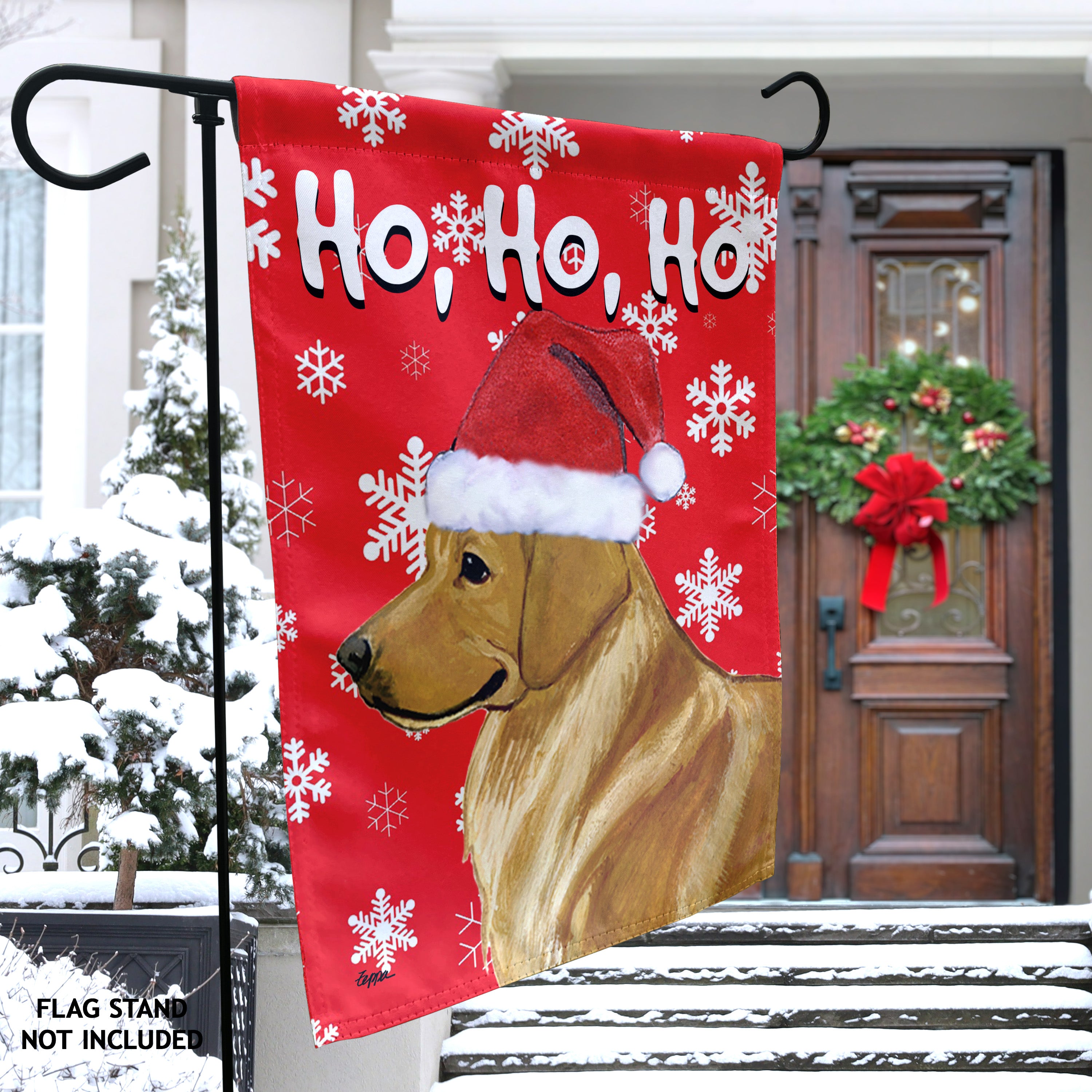 Golden Retriever Christmas Garden Flag