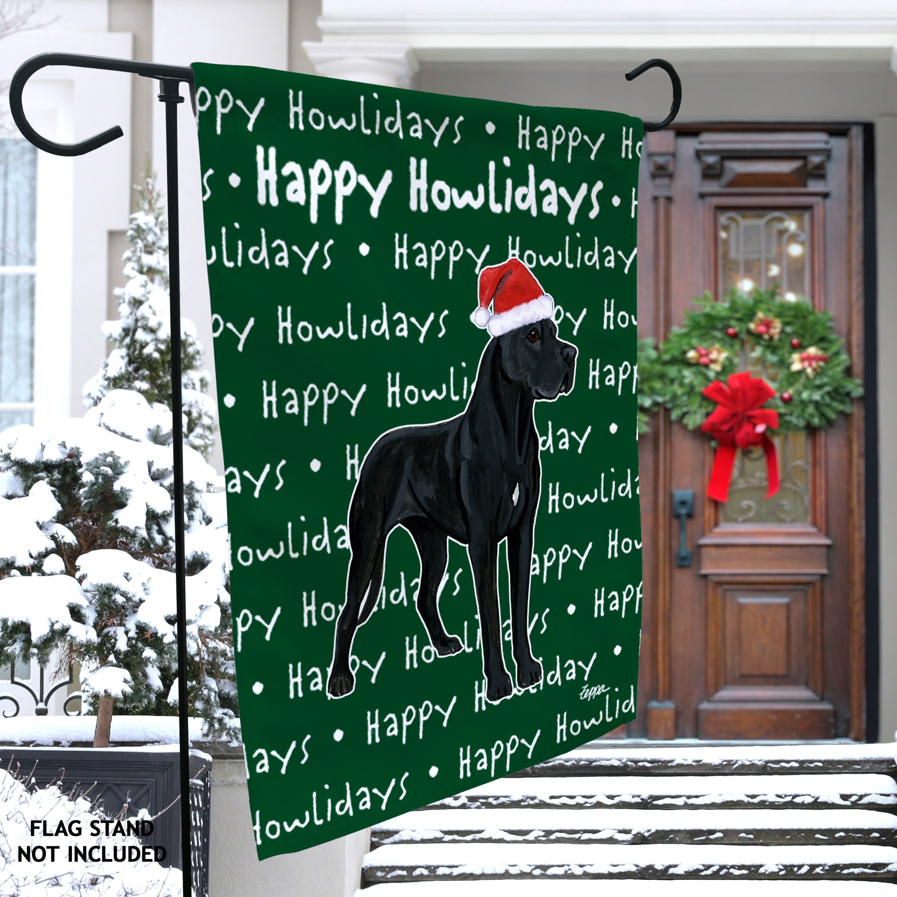 Great Dane Christmas Garden Flag