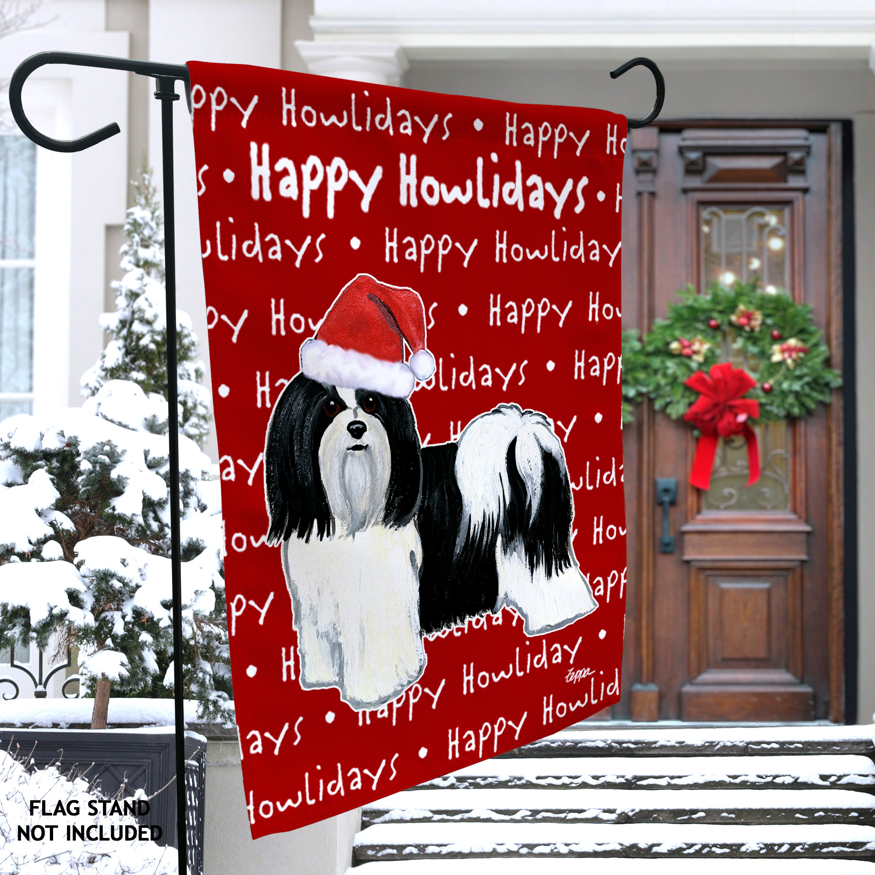 Havanese Christmas Garden Flag