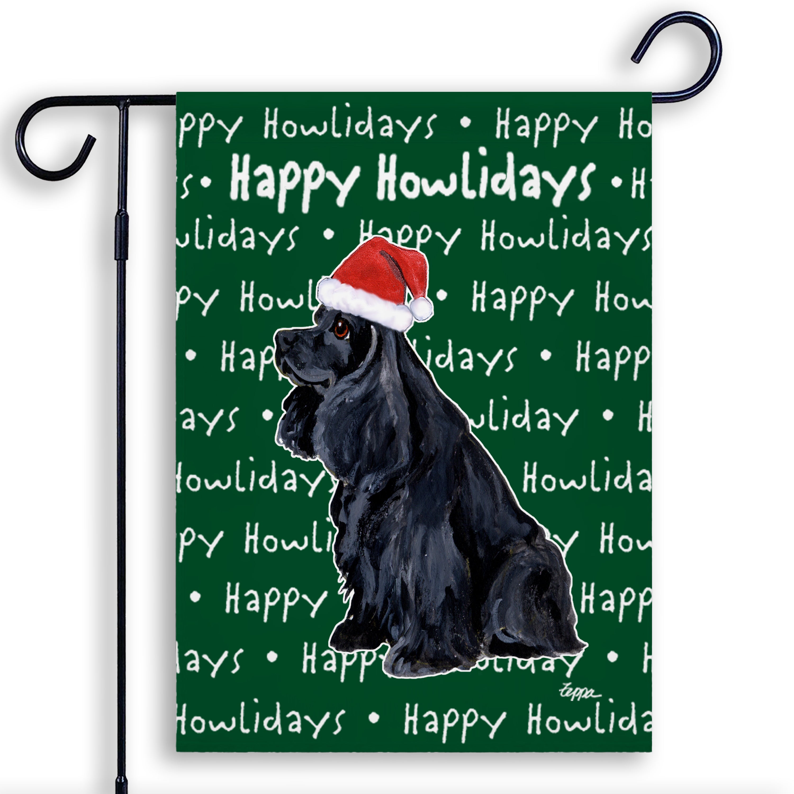 American Cocker Spaniel Christmas Garden Flag