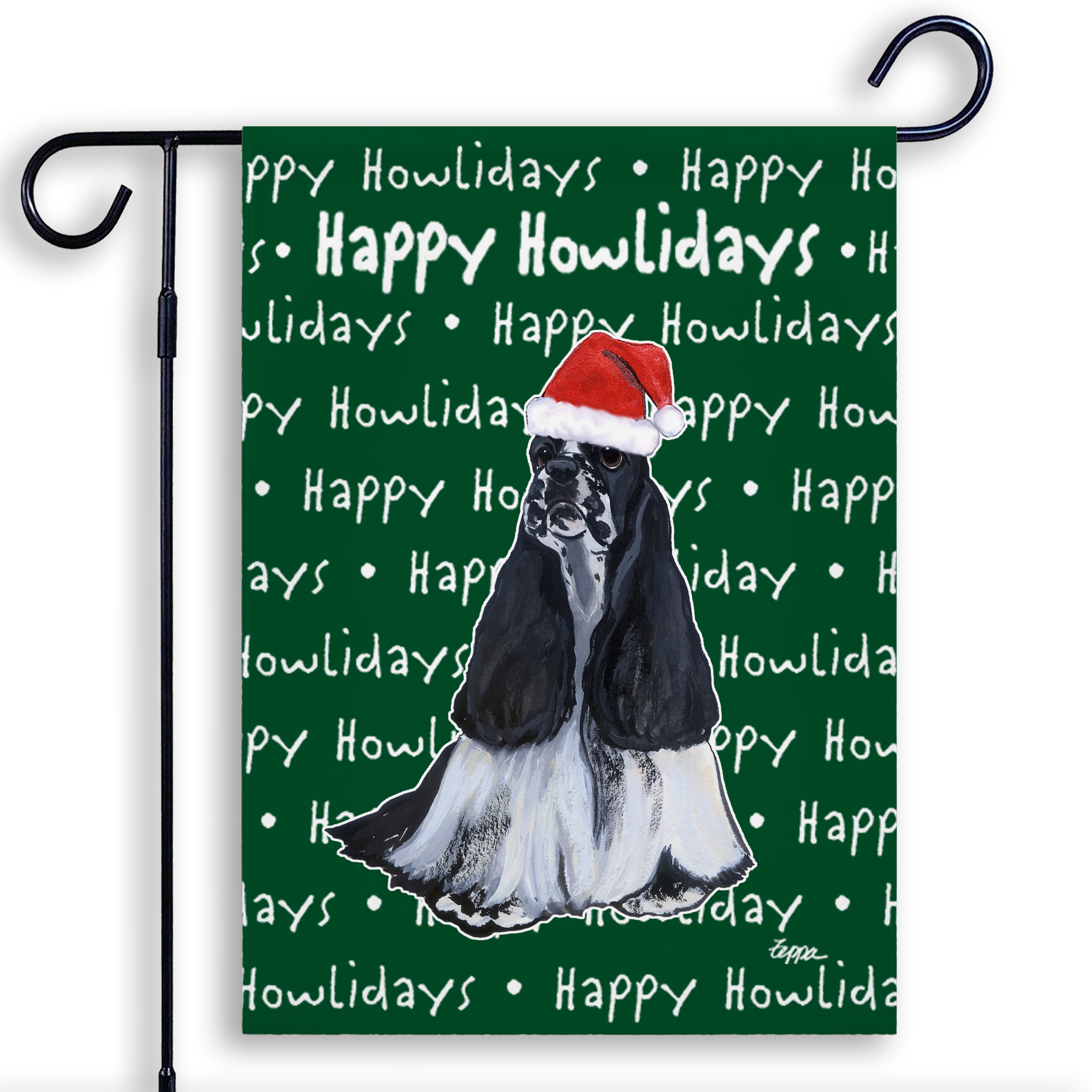 American Cocker Spaniel Christmas Garden Flag