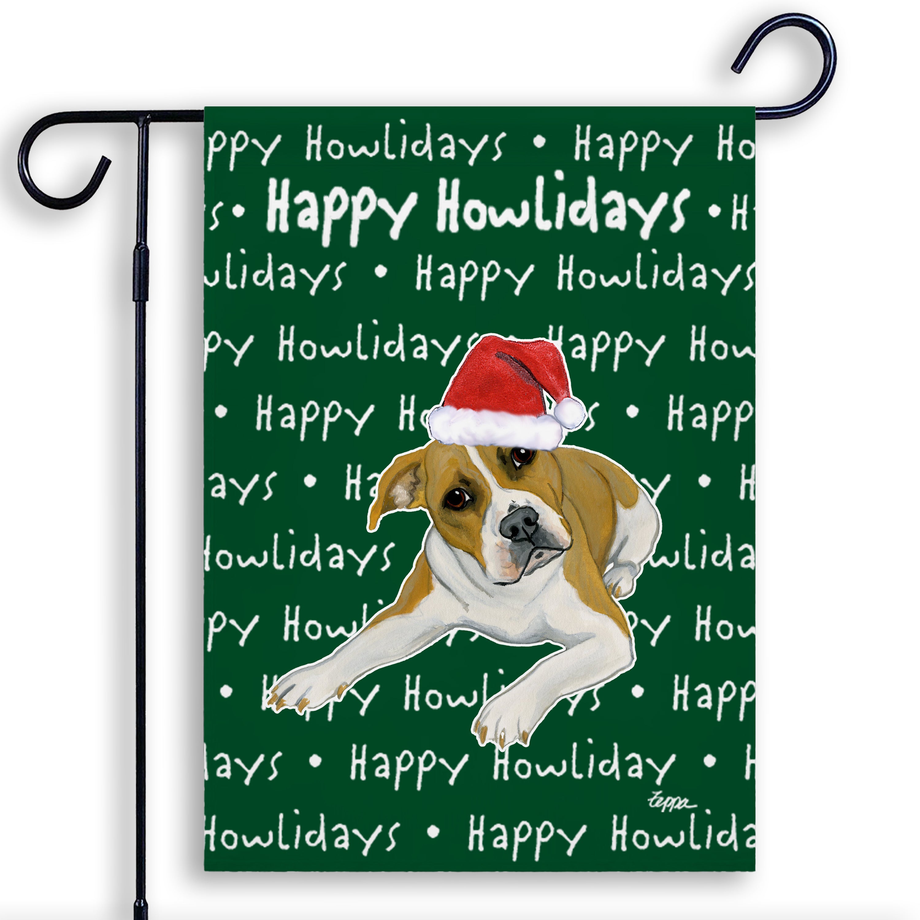 American Pit Bull Christmas Garden Flag