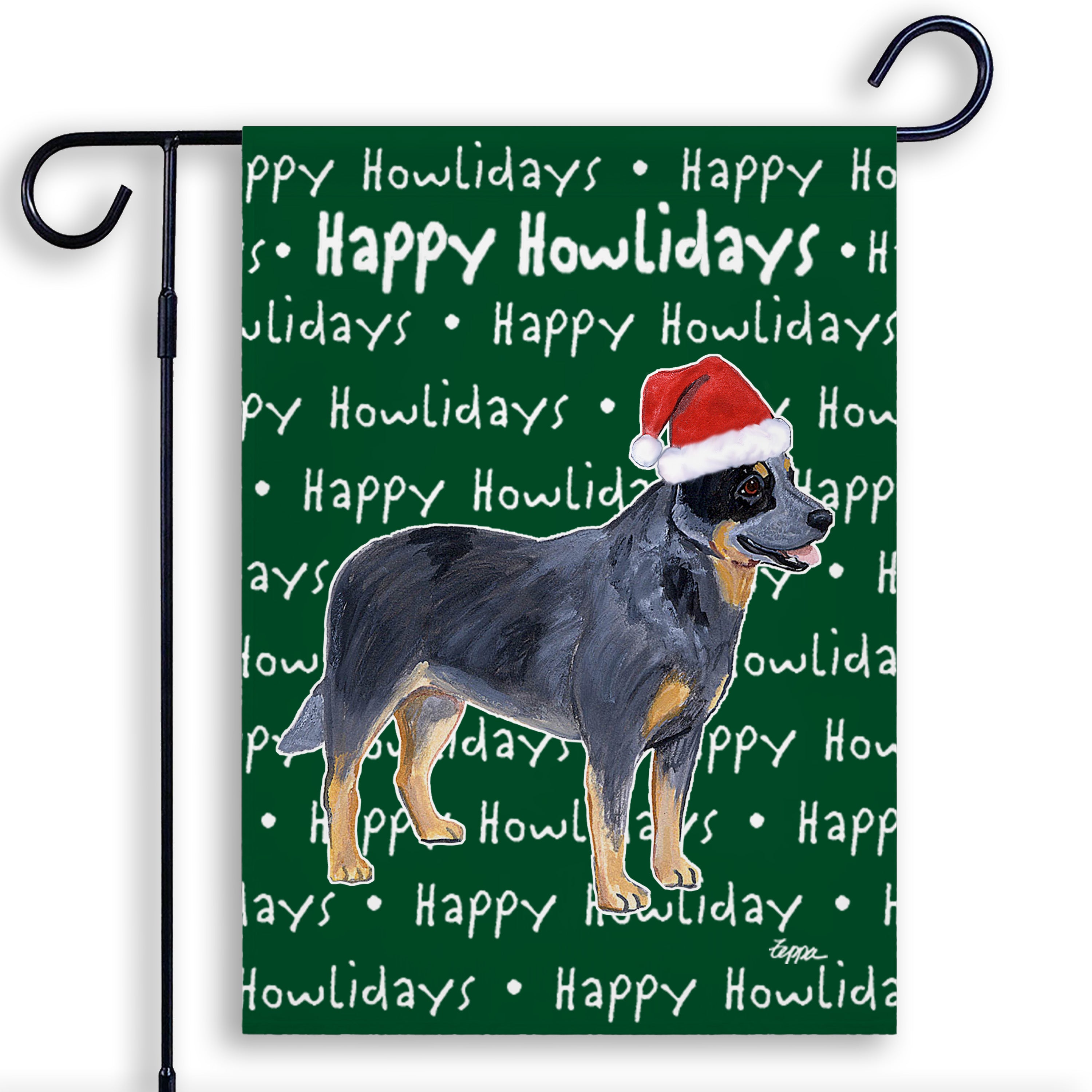 Australian Cattle Dog Christmas Garden Flag