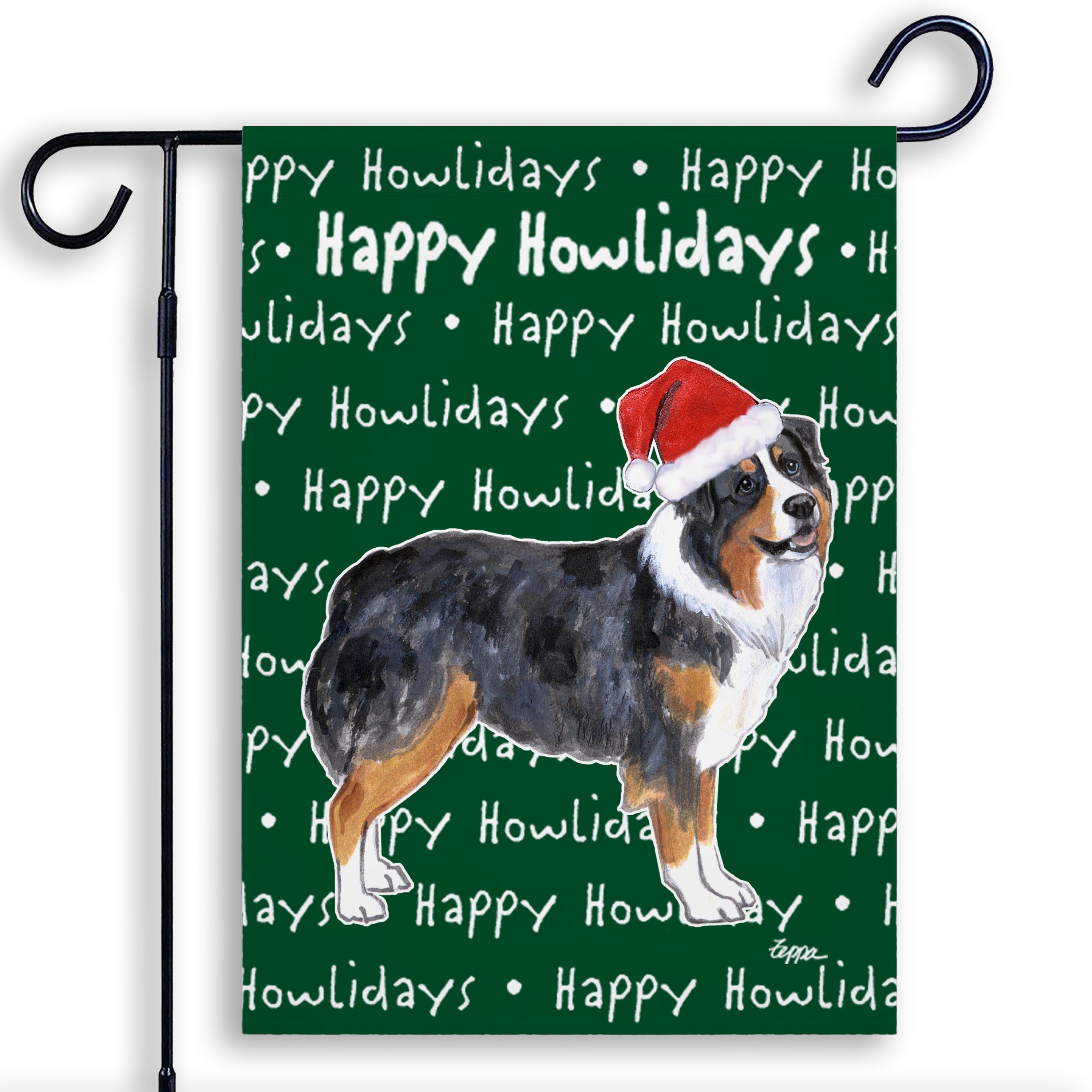 Australian Shepherd Christmas Garden Flag