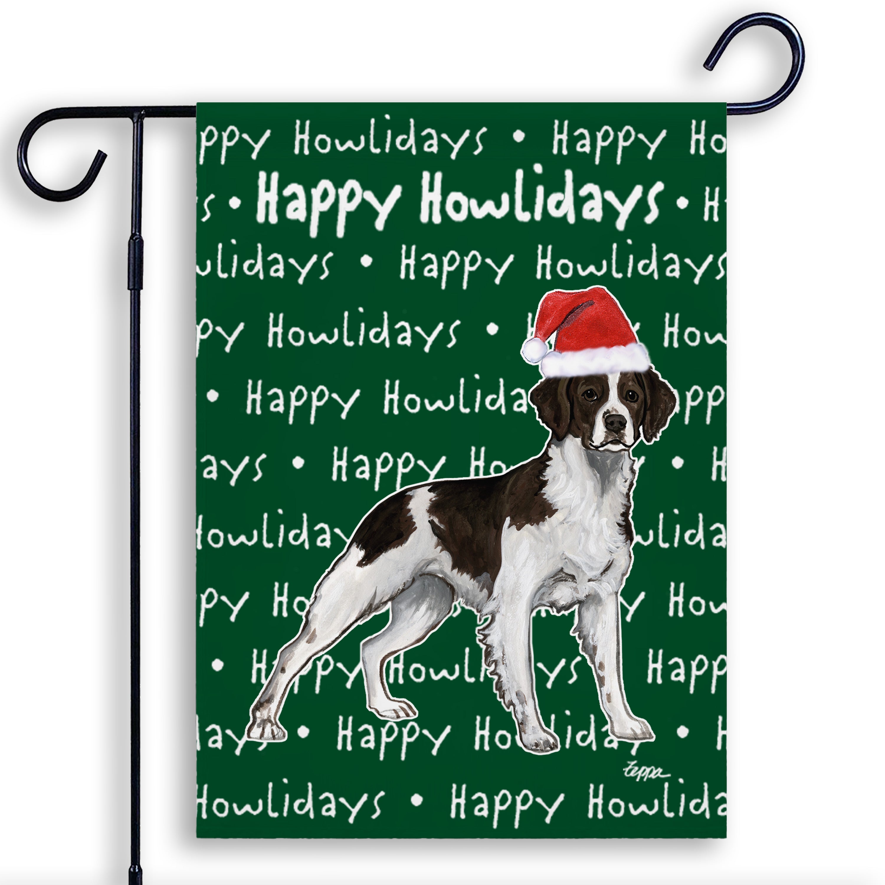 Brittany Liver  Christmas Garden Flag