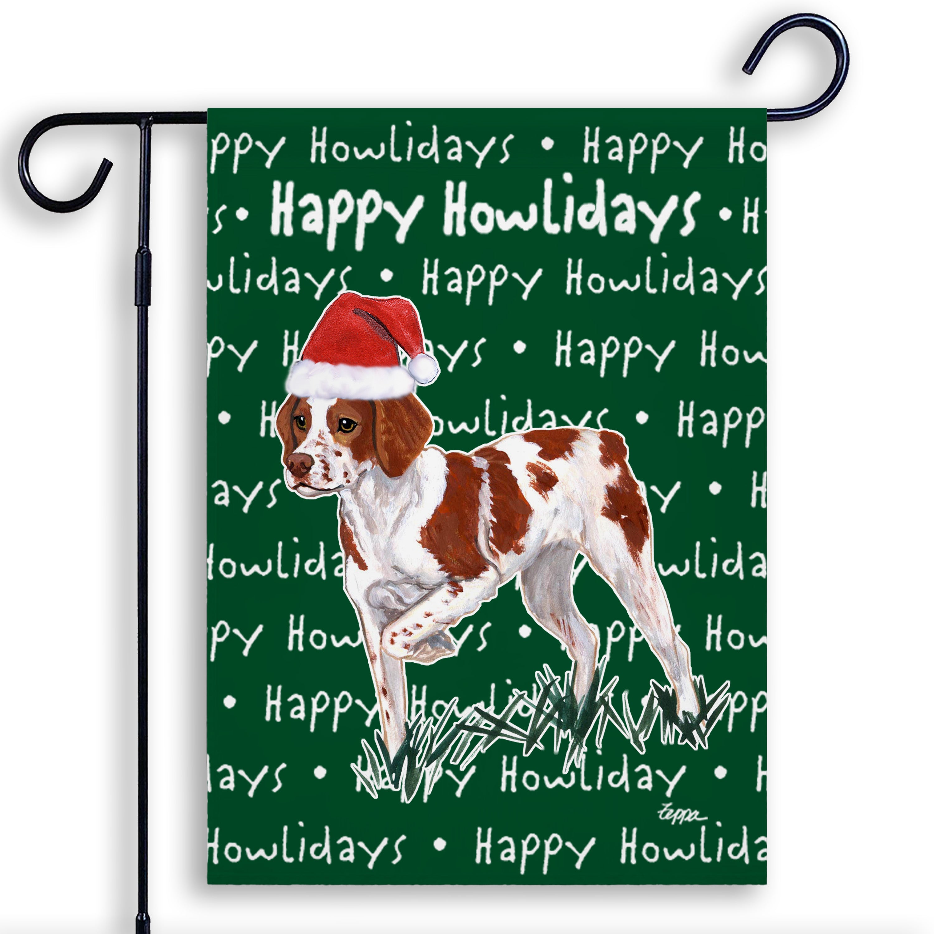 Brittany Christmas Garden Flag