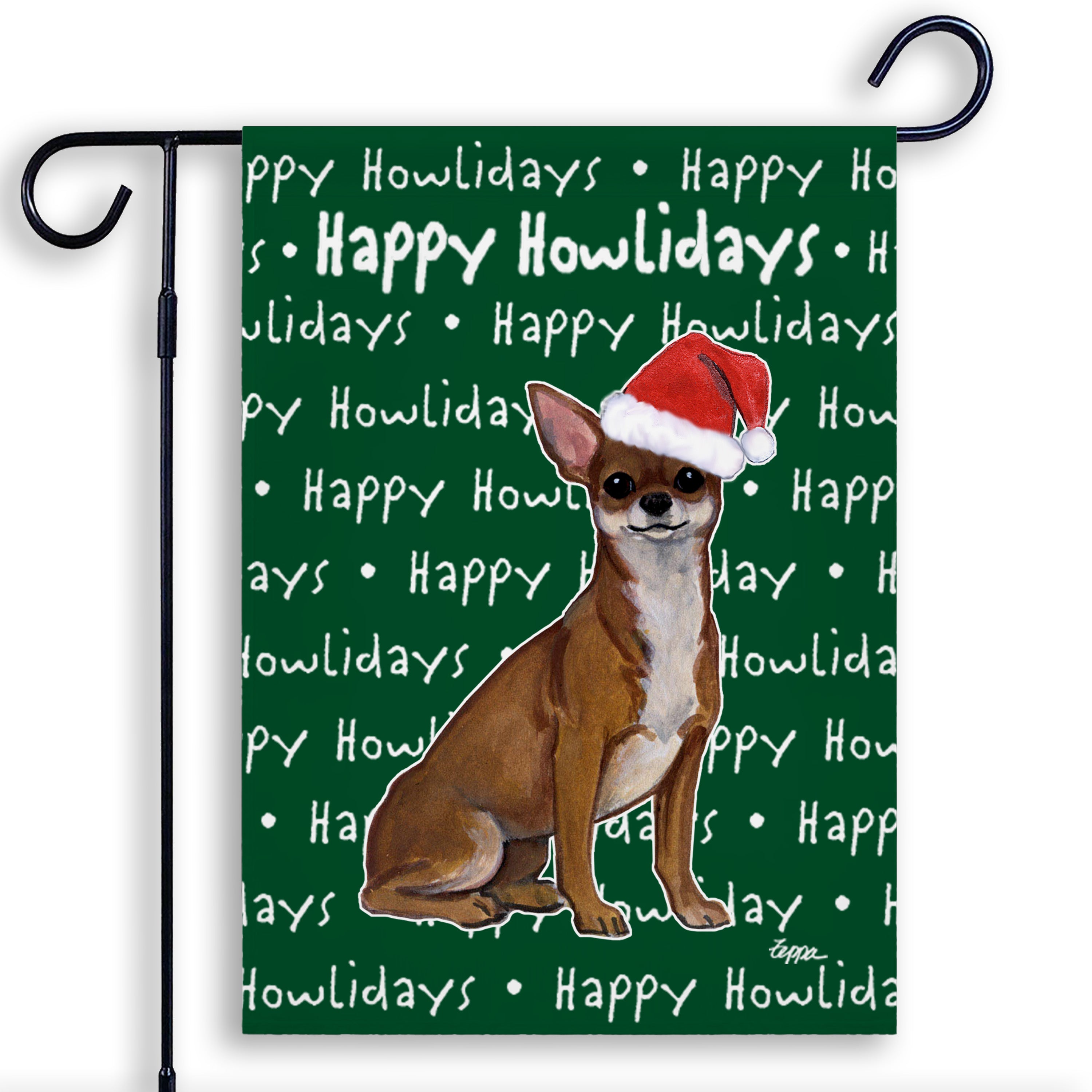 Chihuahua Christmas Garden Flag