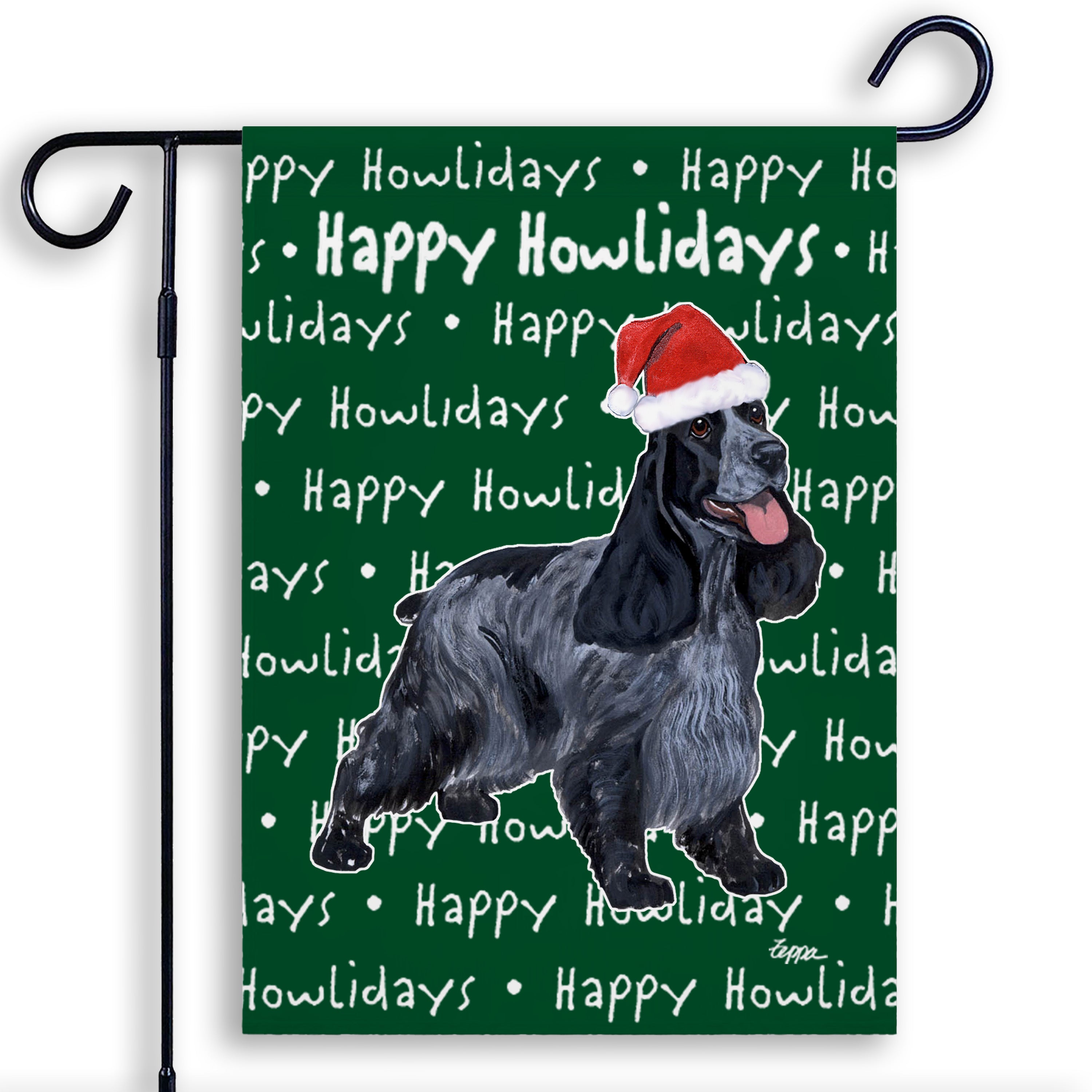 English Cocker Spaniel  Christmas Garden Flag