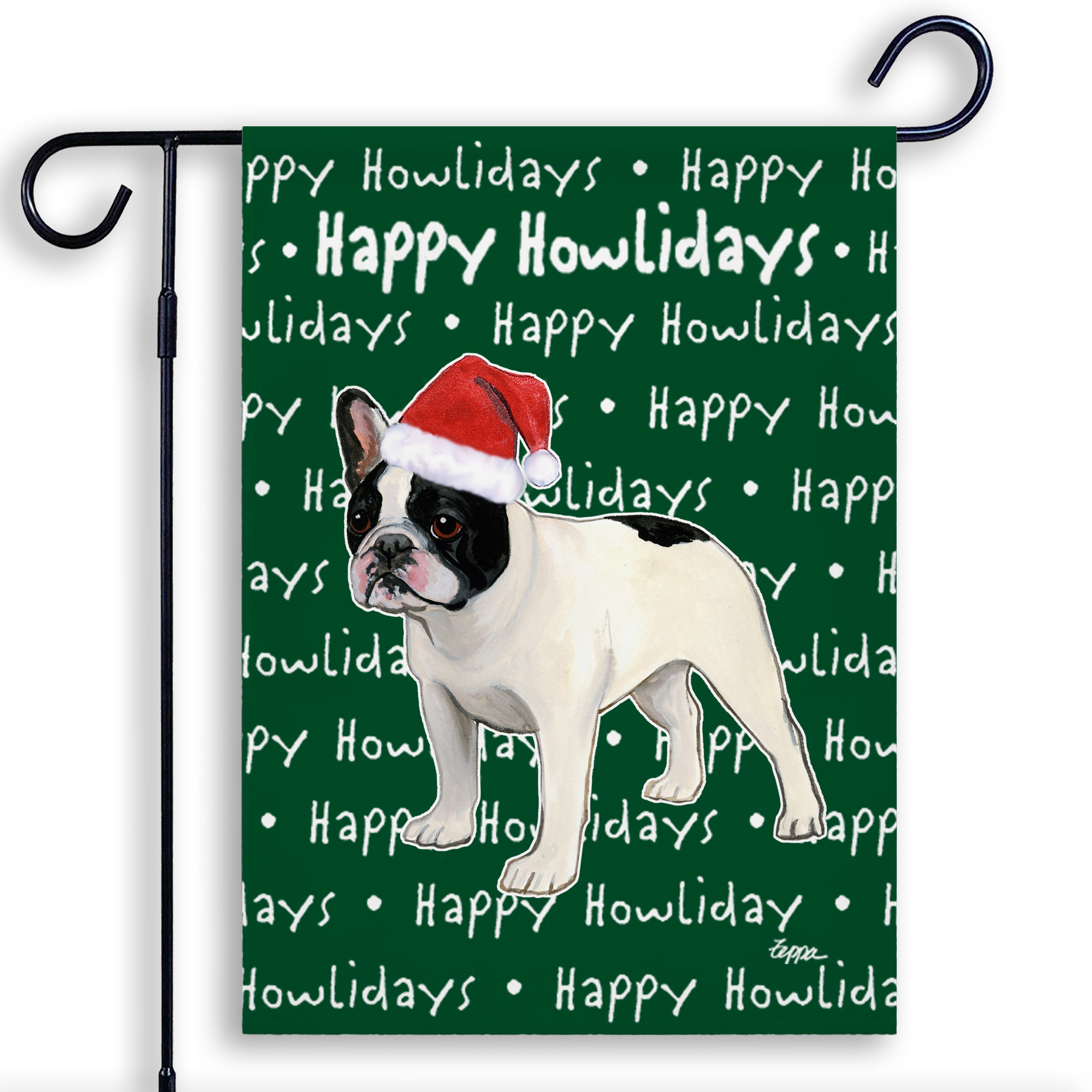 French Bulldog Christmas Garden Flag